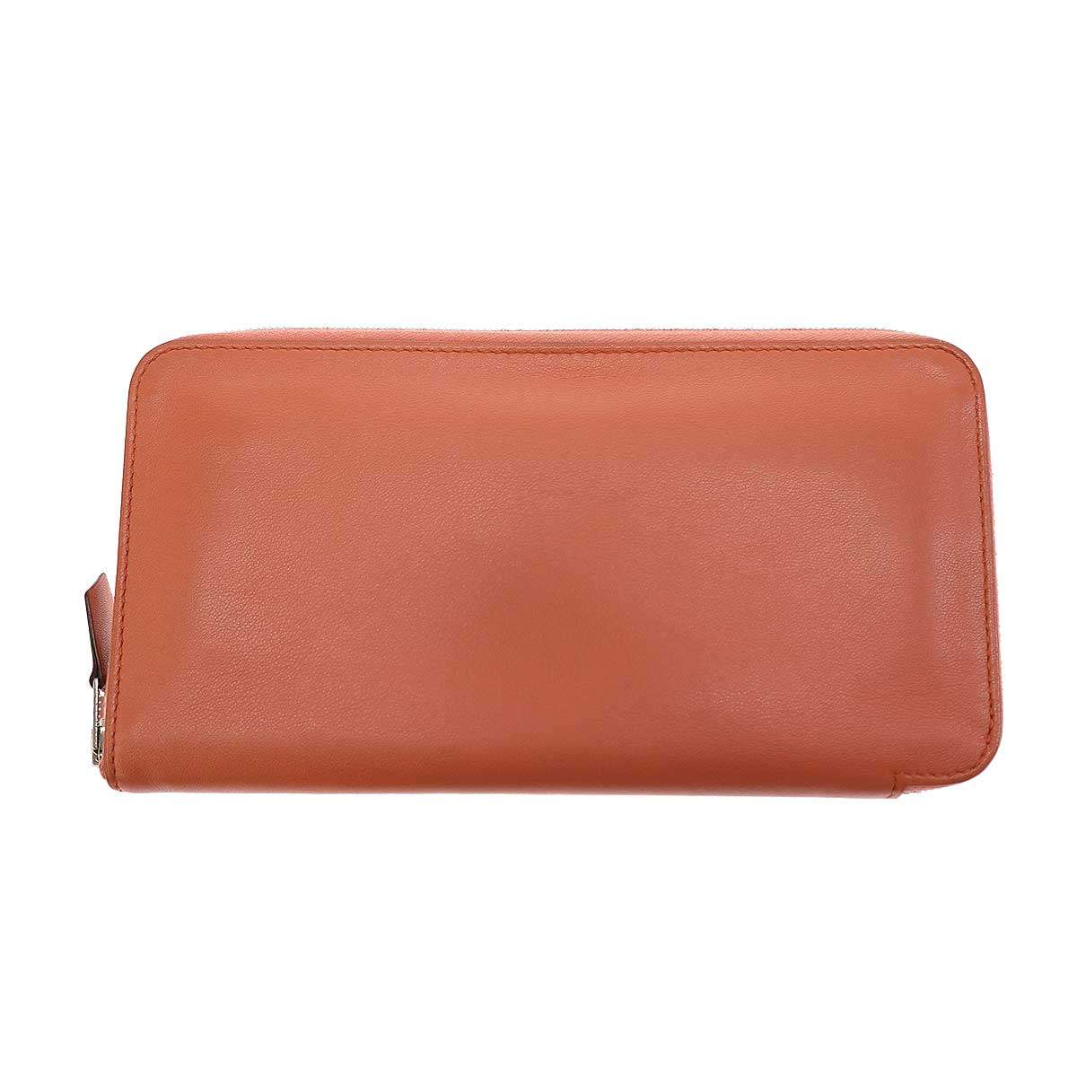 HERMES エルメス アザップ クラシックラウンドジップウォレット  桃 - 【中古】 ITDR8A013OXE