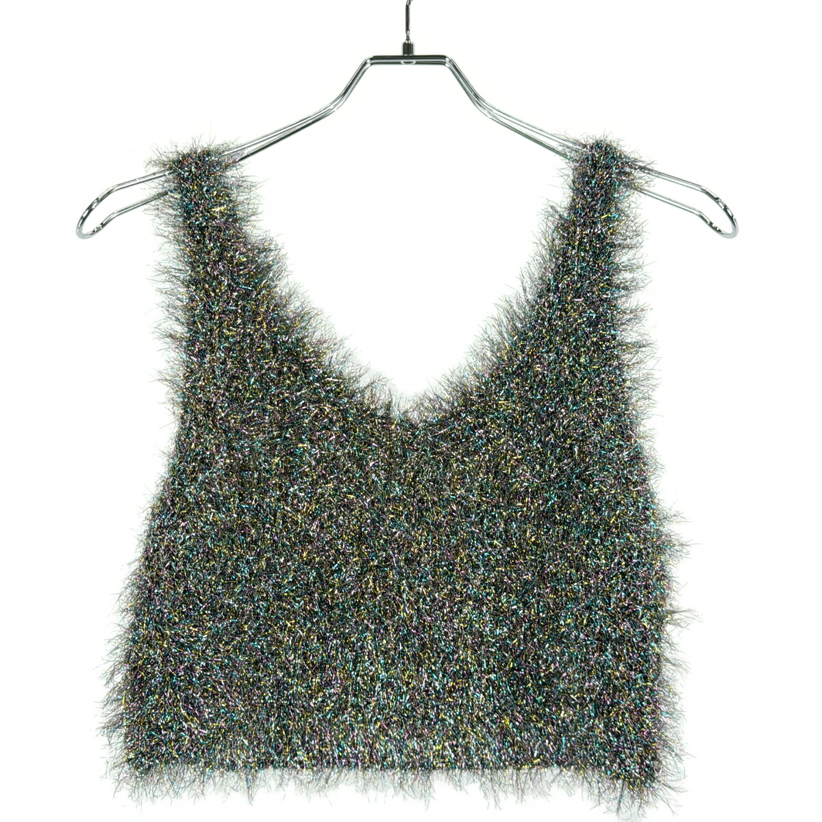 sara mallika サラ マリカ 24AW SHINY FLUFFY KNIT CAMI シャイニーフラッフィーニットキャミソール 021242SM1 ミックスカラー - 【中古】 IT1OYSV3GU2O｜MODESCAPE 店