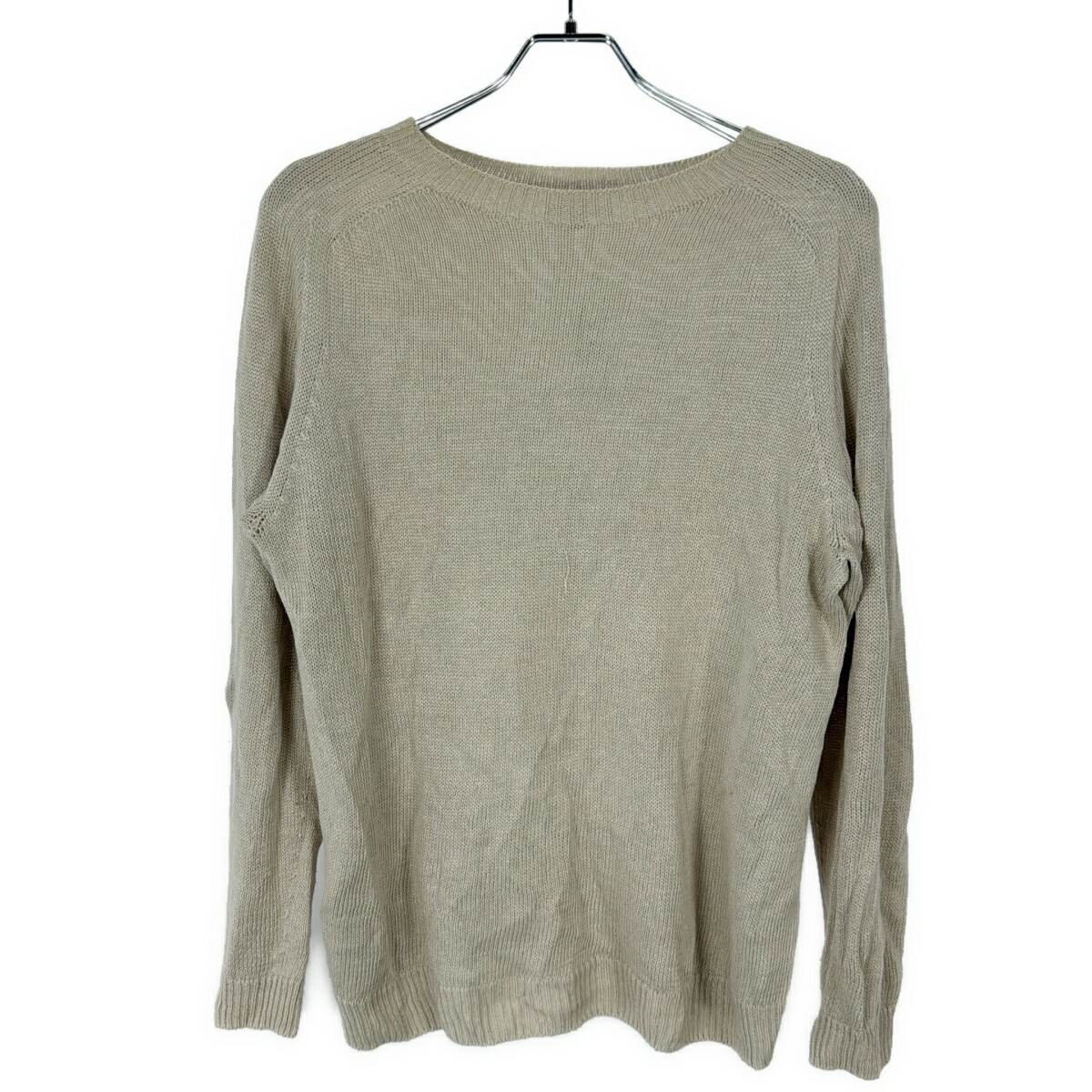 MARGARET HOWELL / マーガレットハウエル | 2018SS | RELAXED V NECK JUMPER リネン混Vネックニット | 2 | ベージュ zfkw37q1jipu_6.jpg