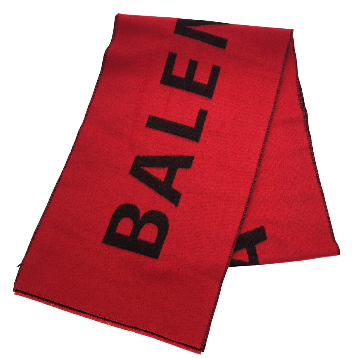 新品未使用　Balenciaga ✖️アディダス ロゴ サッカーマフラー 黒 24-4191-07.jpg