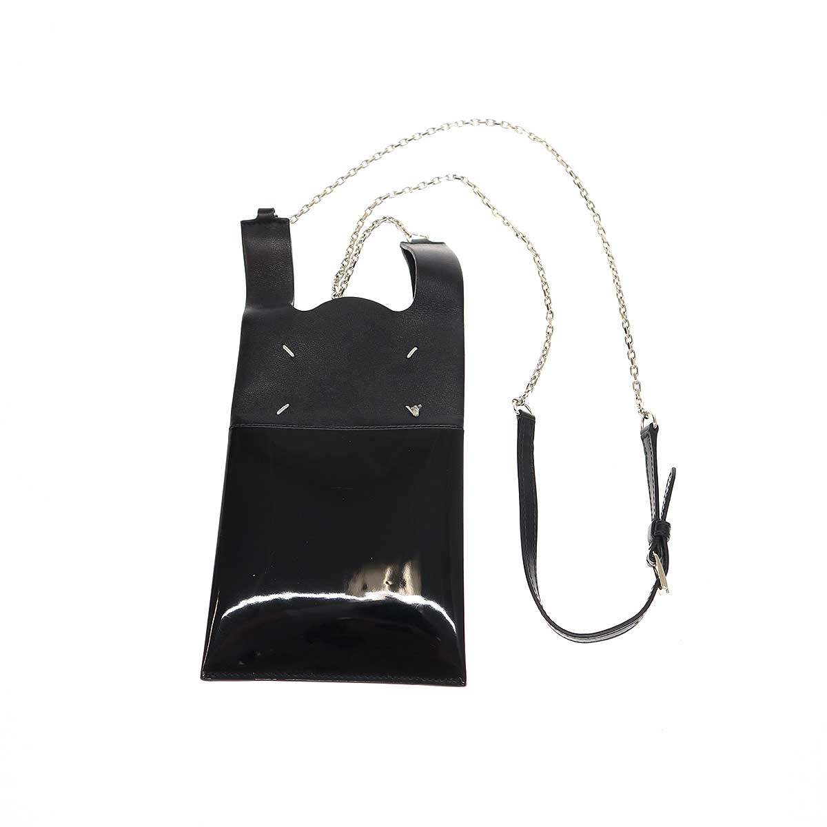 Maison Margiela メゾン マルジェラ 24SS PHONE NECK POUCH WITH CHAIN フォンネックチェーンポーチ SA1VL0033 ブラック  【中古】 IT18V4YJ4CIK