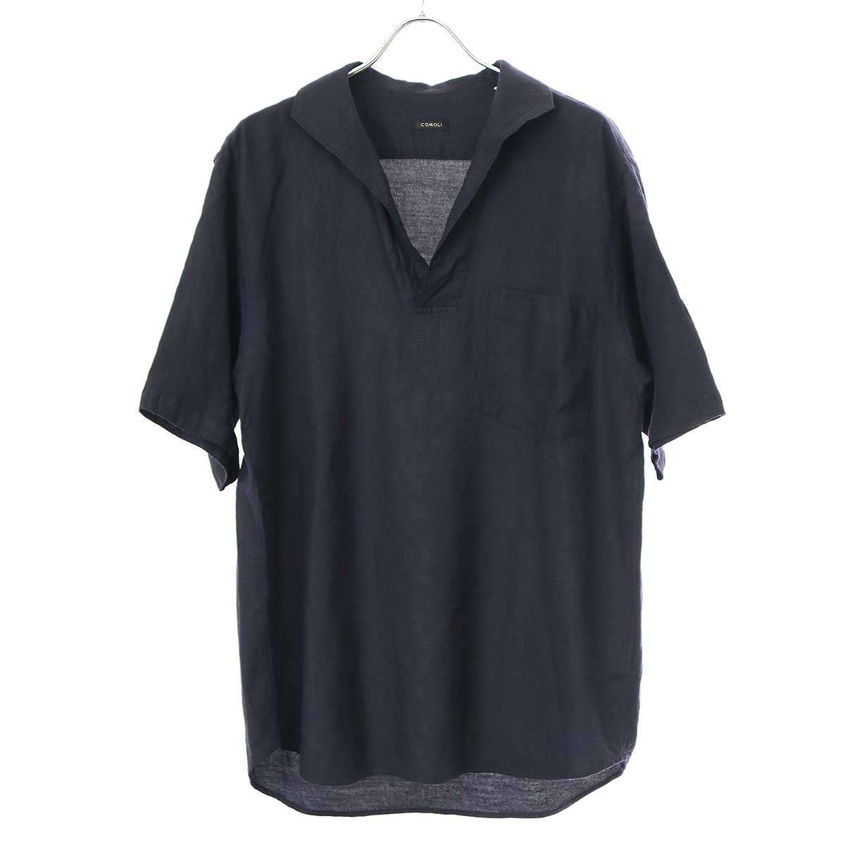 COMOLI 21AW コモリシャツ U03-02001 3 ネイビー 新型 COMOLI 新型コモリシャツ(U03-02001)
