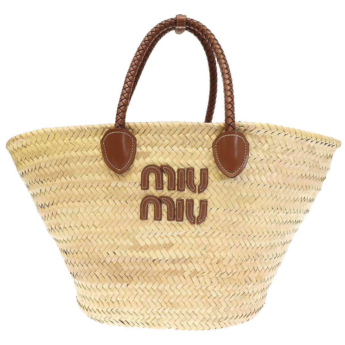 人気♡miumiu ミュウミュウ　ベージュ　ブラウン　ミニ　かごバッグ　レザー mm-5bg2732ddhf0a5t_1.jpg