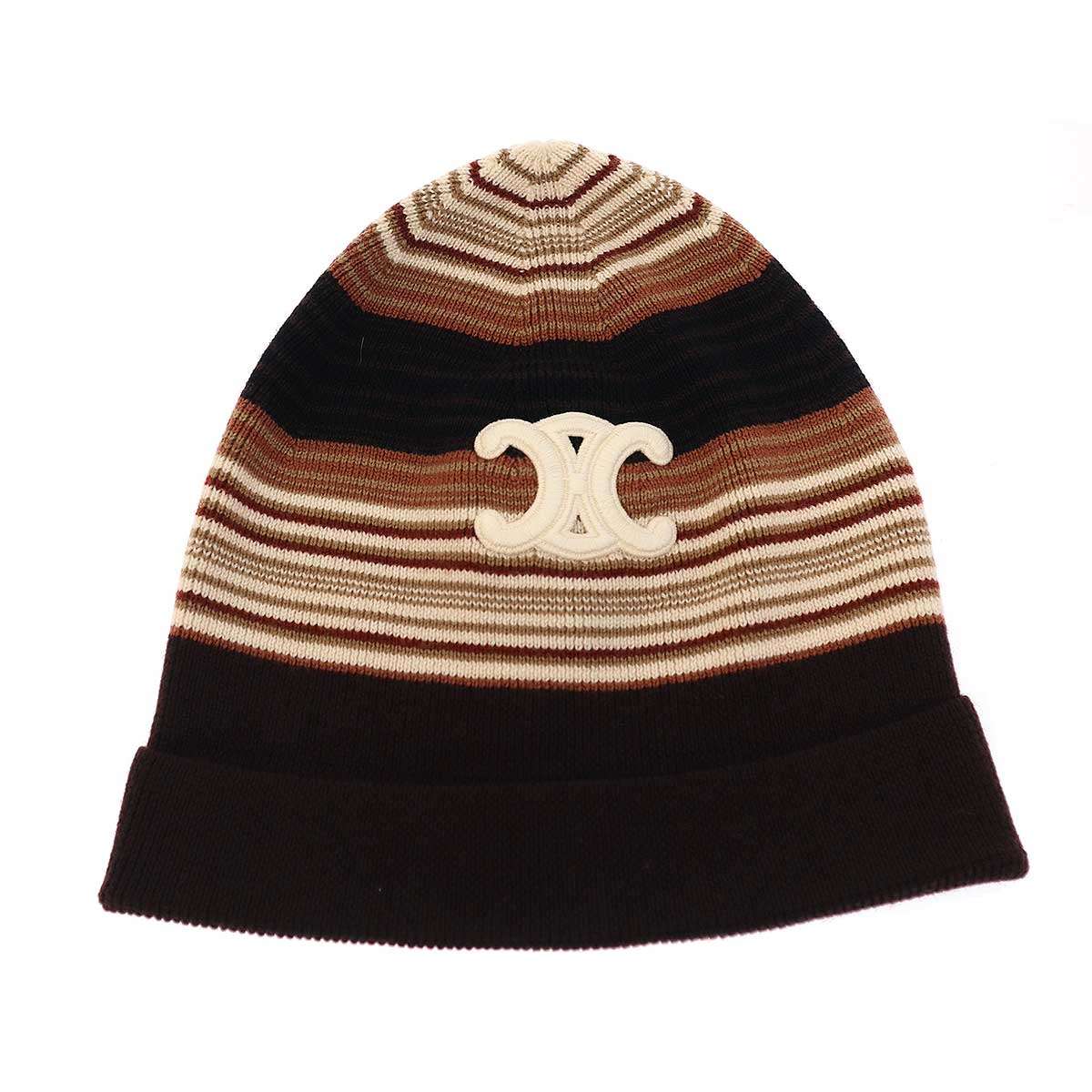 【期間限定5％OFF】セリーヌ トリオンフ ニットキャップ CELINE】トリオンフ ニット帽 / カシミア & ウール & シルク