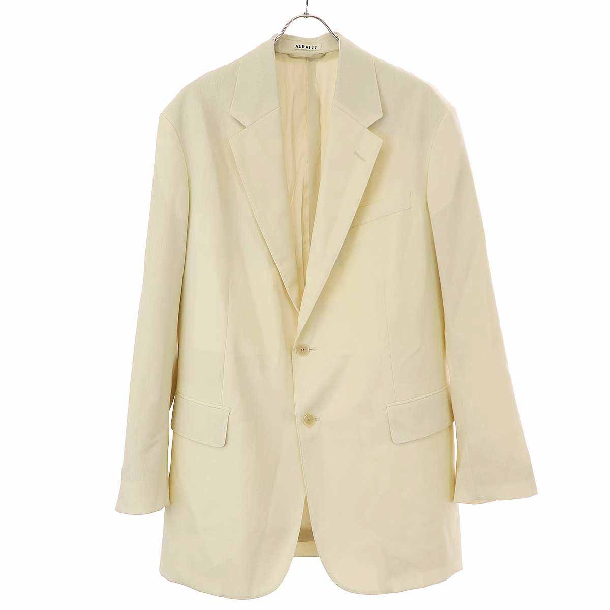 極美品　オーラリー　ウール カシミヤ　フランネル　ジャケット　サイズ4 楽天市場】【美中古】 AURALEE (オーラリー) WOOL CASHMERE FLANNEL