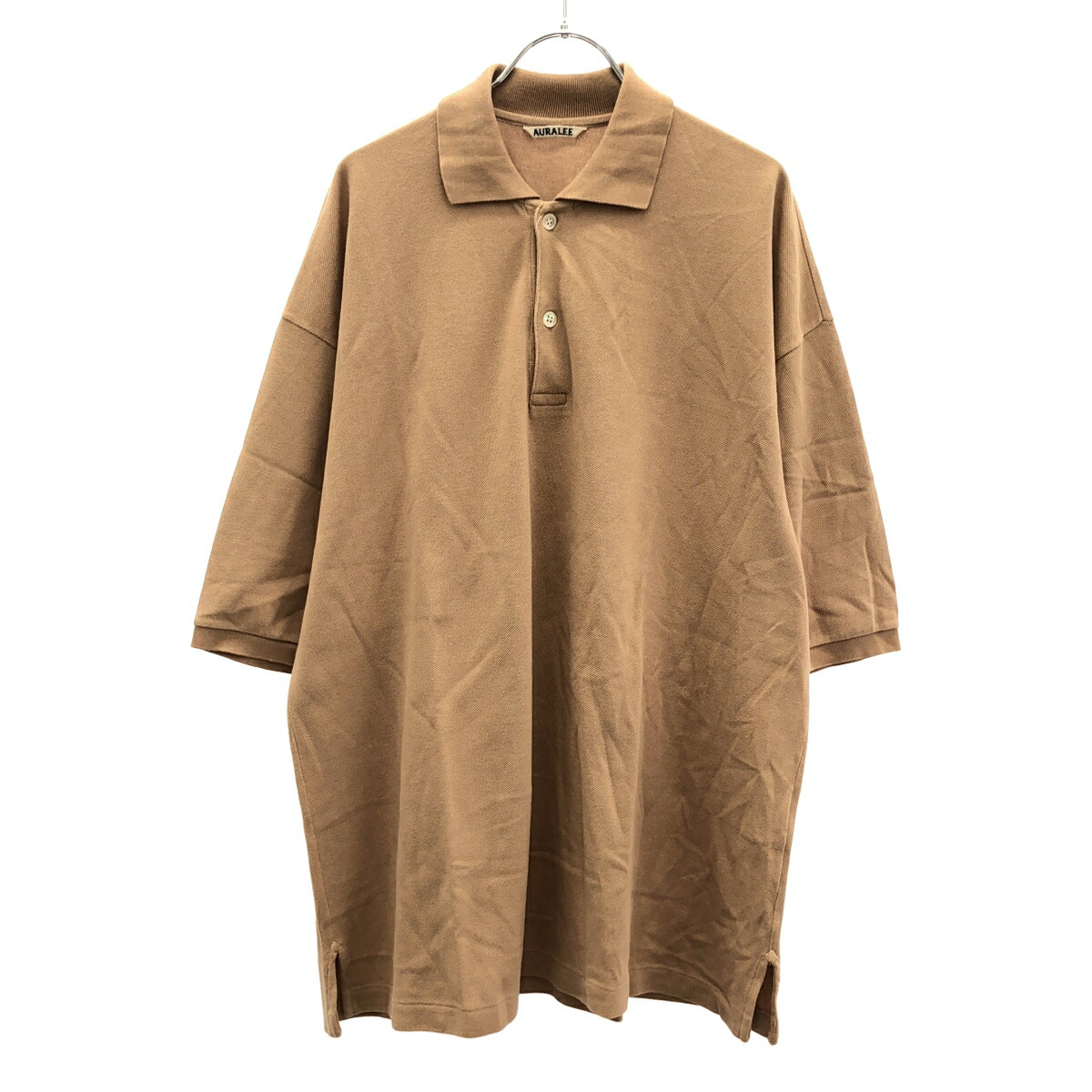【美品】AURALEE オーラリー コットン ニットポロ ポロシャツ 半袖 0 美品】AURALEE オーラリー コットン ニットポロ ポロシャツ 半袖