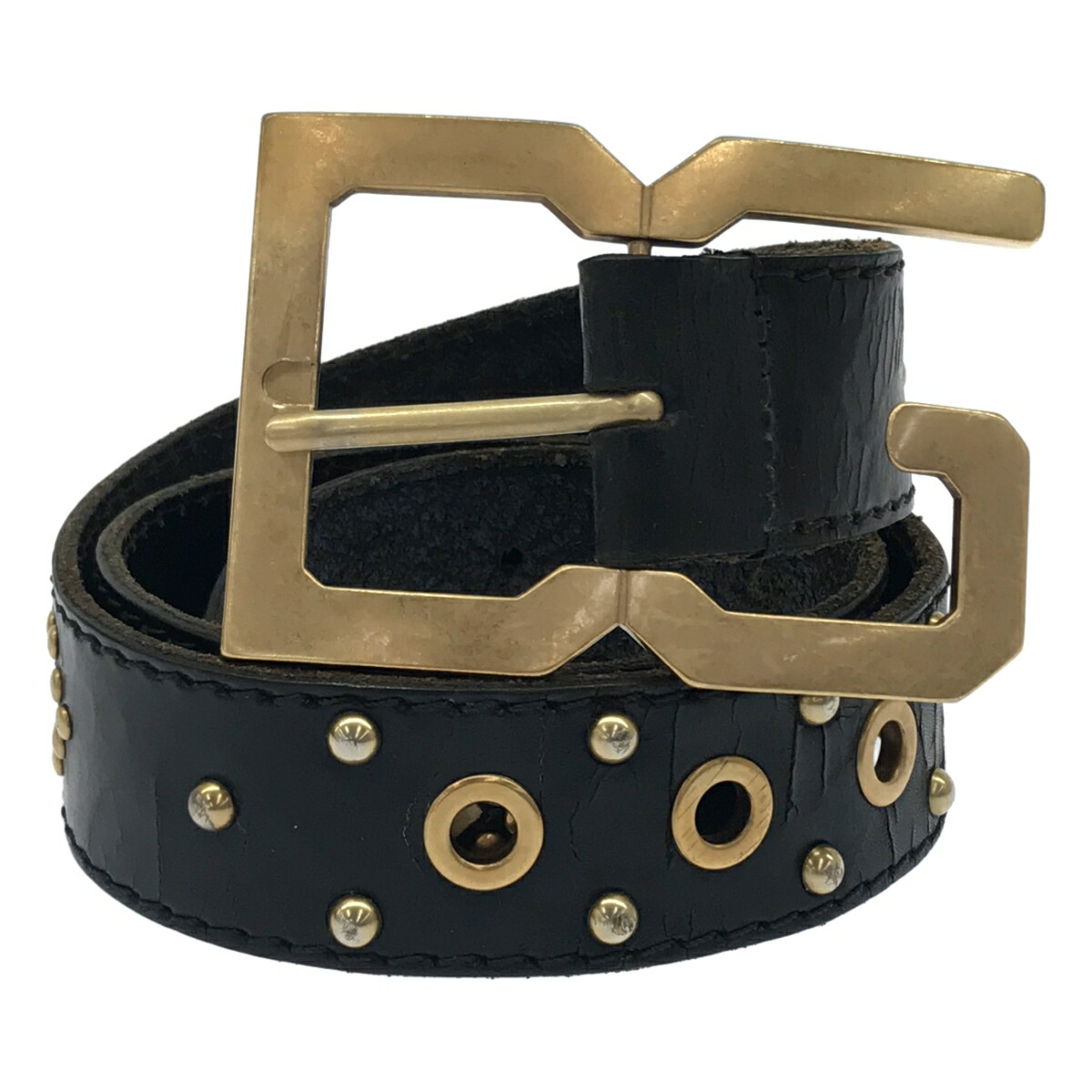 ○ドルガバ DOLCE＆GABBANA 牛革 ベルト スタッズ メンズ 【中古】 中古 楽天市場】【中古】｜D&G ドルチェ＆ガッバーナ スタッズレザーベルト