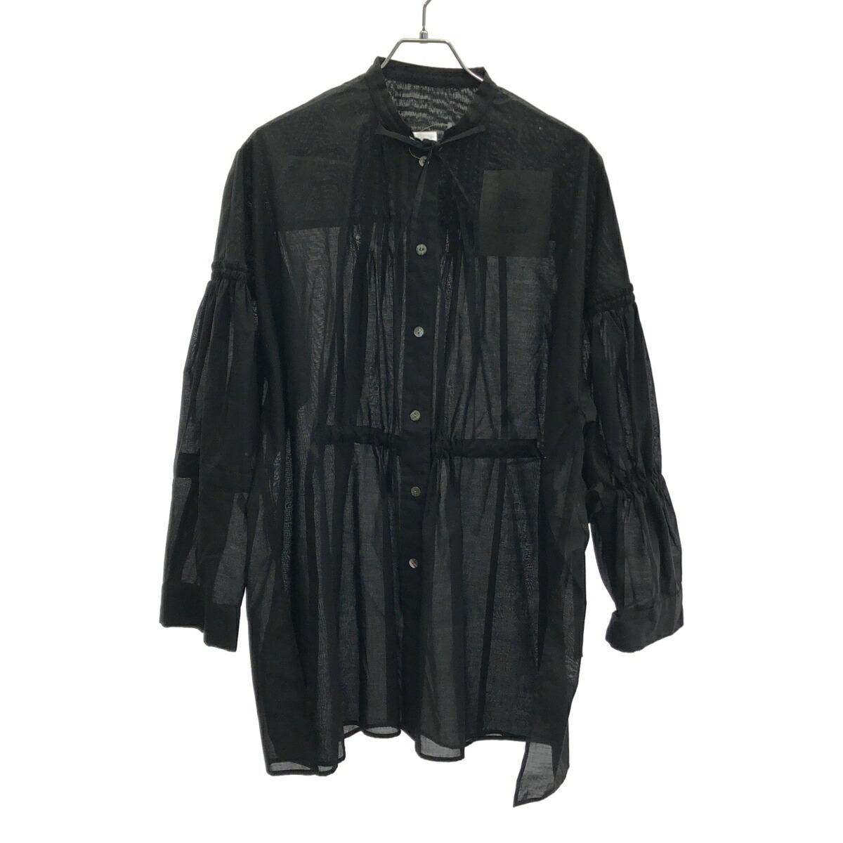 ENFOLD エンフォルド 22AW CO貸し付け金 China BLOUSE トップ 300FA230-1170 黒いこと 38 【中古】 ITZR4TL7H6ZK トップス-シャツ・ブラウス-レディースファッション