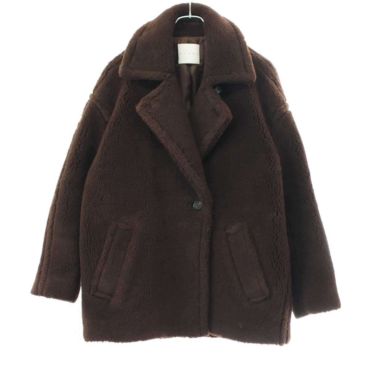 楽天市場】CINOH 【チノ】 BOA COCOON COAT BROWN (23WCO007) ボア