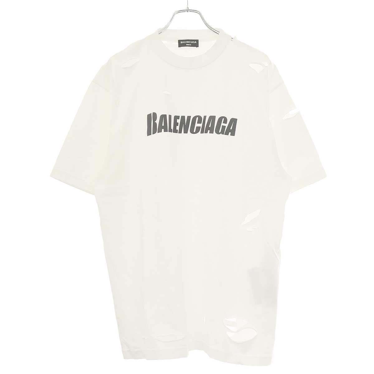 ［極美品］バレンシアガ　BBロゴTシャツ　ホワイト BALENCIAGA バレンシアガ BBロゴ Tシャツ ホワイト 国内正規品