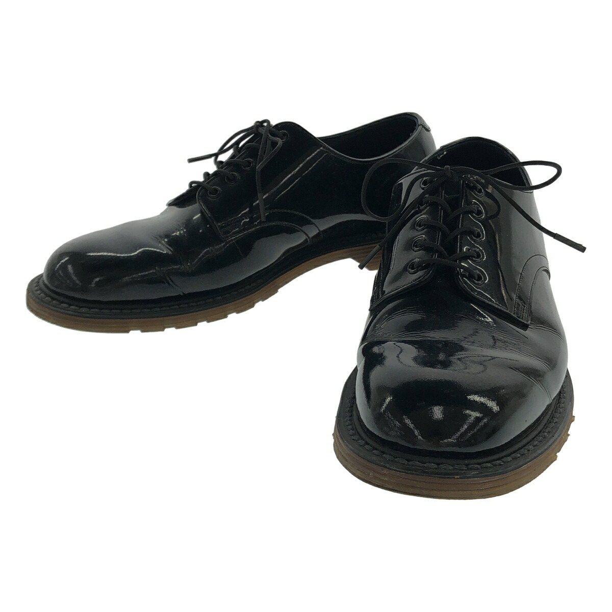 BEAUTIFUL SHOES TOSHINOSUKE TAKEGAHARA ビューティフルシューズ トシノスケ タケガハラ レースアップエナメルドレスシューズ BSS1934002 黒いこと 24糎 【中古】 ITG14BMI9Q7W