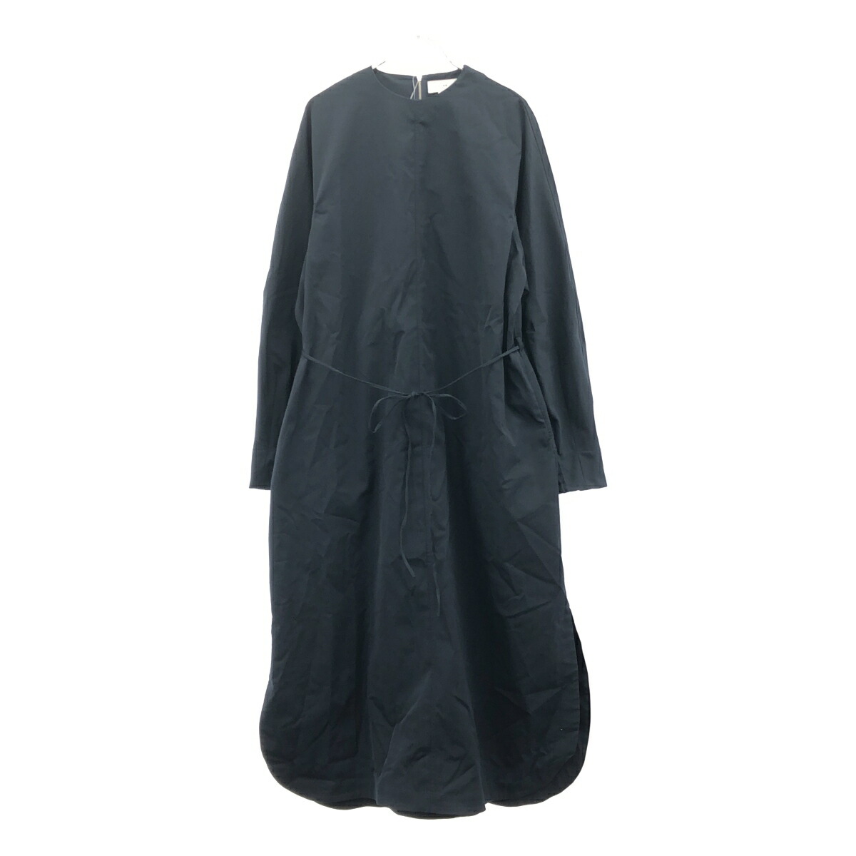 美品　HYKE ハイク ロングスリーブ シャツワンピース ブラック サイズ1 中古・古着通販】HYKE (ハイク) プルオーバーシャツワンピース