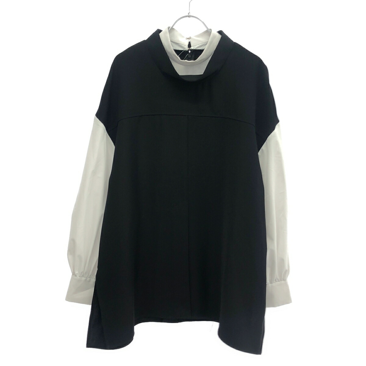 ☘️ENFOLD ミリオーネ リブBOX PULLOVER バルーンスリーブ　黒 ☘️ENFOLD ミリオーネ リブBOX PULLOVER バルーンスリーブ 黒