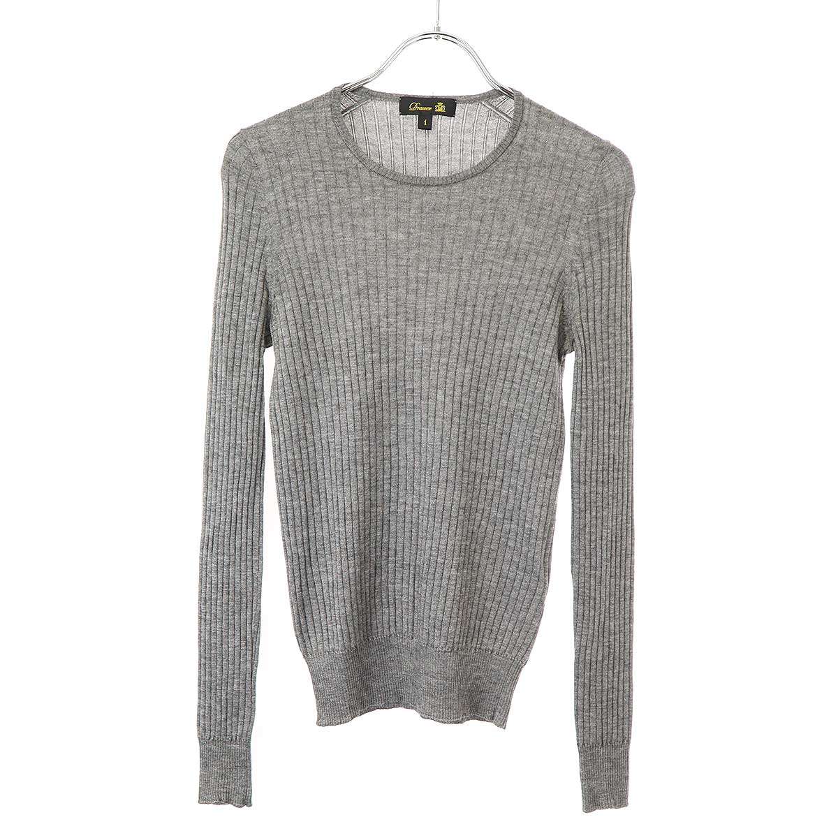 楽天市場】Drawer / ドゥロワー | 18G カシミヤシルクリブクルーネック