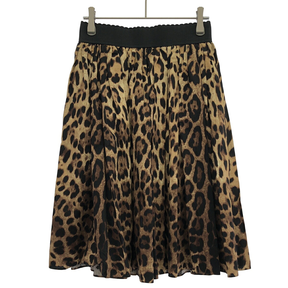 DOLCE\u0026GABBANA ドルチェ＆ガッバーナ レオパードギャザースカート F4BO0T HS5E3 ベージュ系 36 【中古】 ITA5CSM3RZ3K