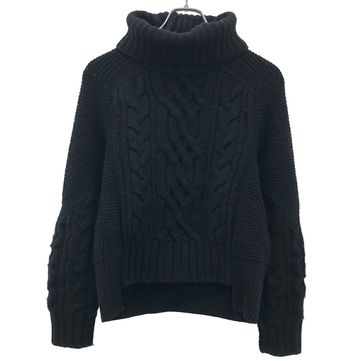 楽天市場】サカイ sacai ウール 長袖 ドッキング ケーブルニット