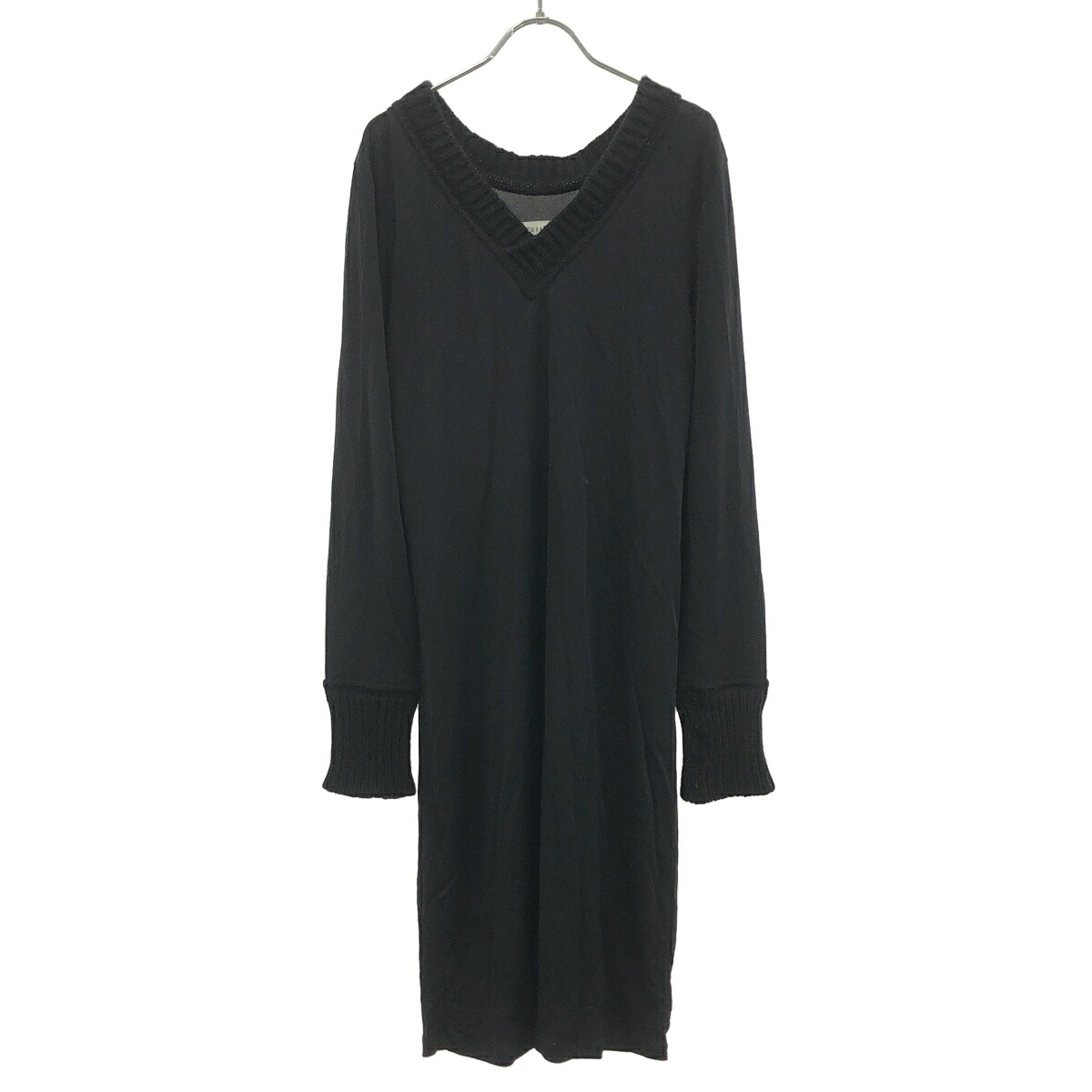 Maison Martin Margiela 1 メゾン マルタン マルジェラ 1 11AW Vネックレーヨンワンピース S51CT0393 ブラック 40 【中古】 ITUXZ88EKLKE｜MODESCAPE 店