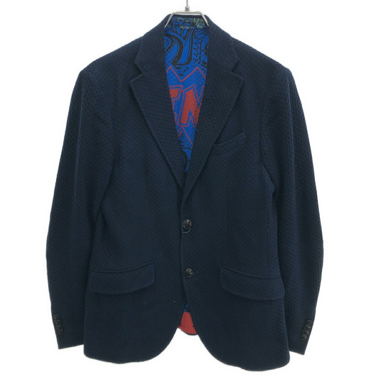 ETRO エトロ 18SS コットンニットサマーテーラードジャケット 181-1187Q-1289 米国海軍 46 【中古】 ITHA0J0D6GZK