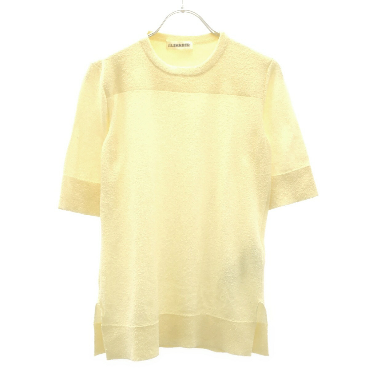 JIL SANDER ジルサンダー 23SS CN SL T-SHIRT パイルティーシャツ J03GC0103 J15094 黄色 34 【中古】 ITOA458JC0MU