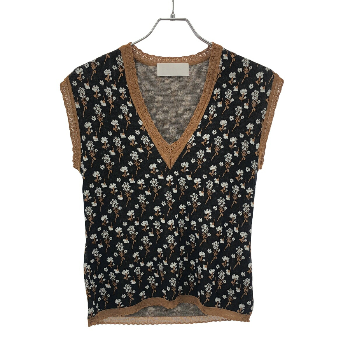 mame kurogouchi（マメ）　ジャガードニットベスト mame - 値下げ 新品mame ジャガードニットトップスの通販 by