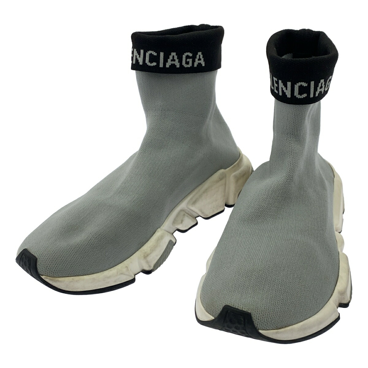 BALENCIAGA バレンシアガ SPEED TRAINER 素早さ調教師 靴下スニーカー  薄墨色 26.5珊 【中古】 IT04KAAQEQS0