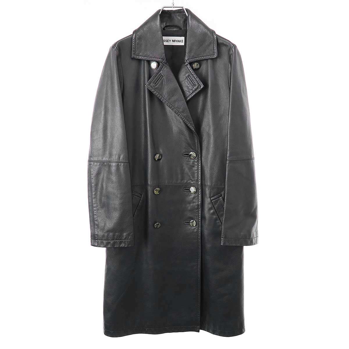 極美品 11AW◎イッセイミヤケ ロングコート プリーツ加工 ベルト付 2 極美品 11AW◎イッセイミヤケ ロングコート プリーツ加工 ベルト付 2