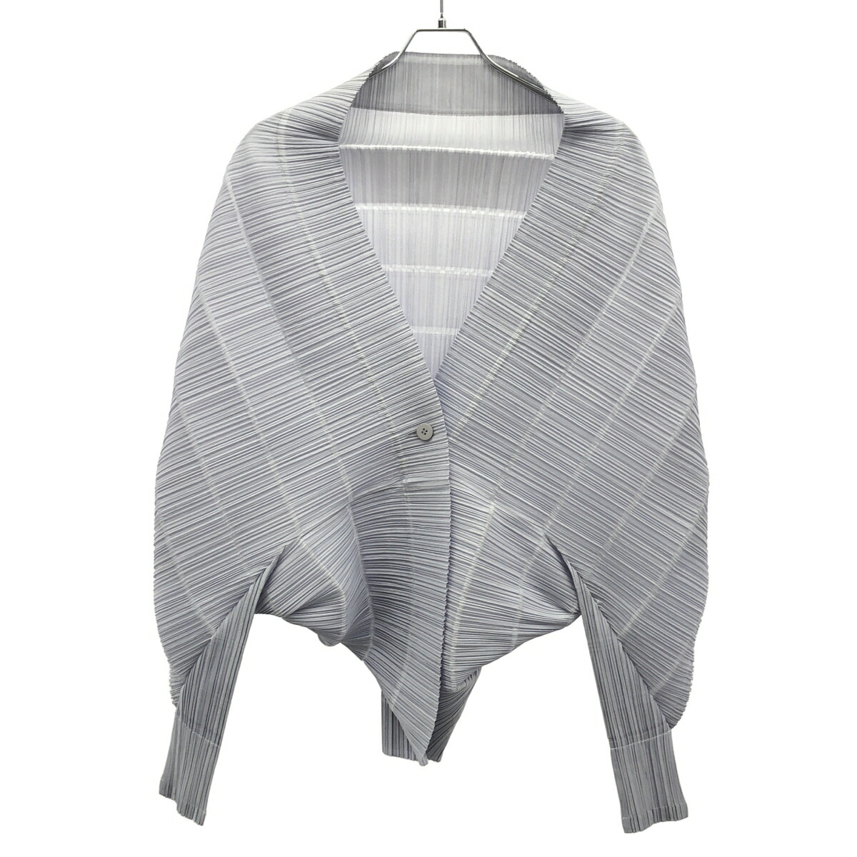 PLEATS PLEASE ISSEY MIYAKE 筋目プリーズ イッセイミヤケ 17SS プリーツデザインカーディガン PP71-J0583 青み 3 【中古】 IT6UESC2CQRY