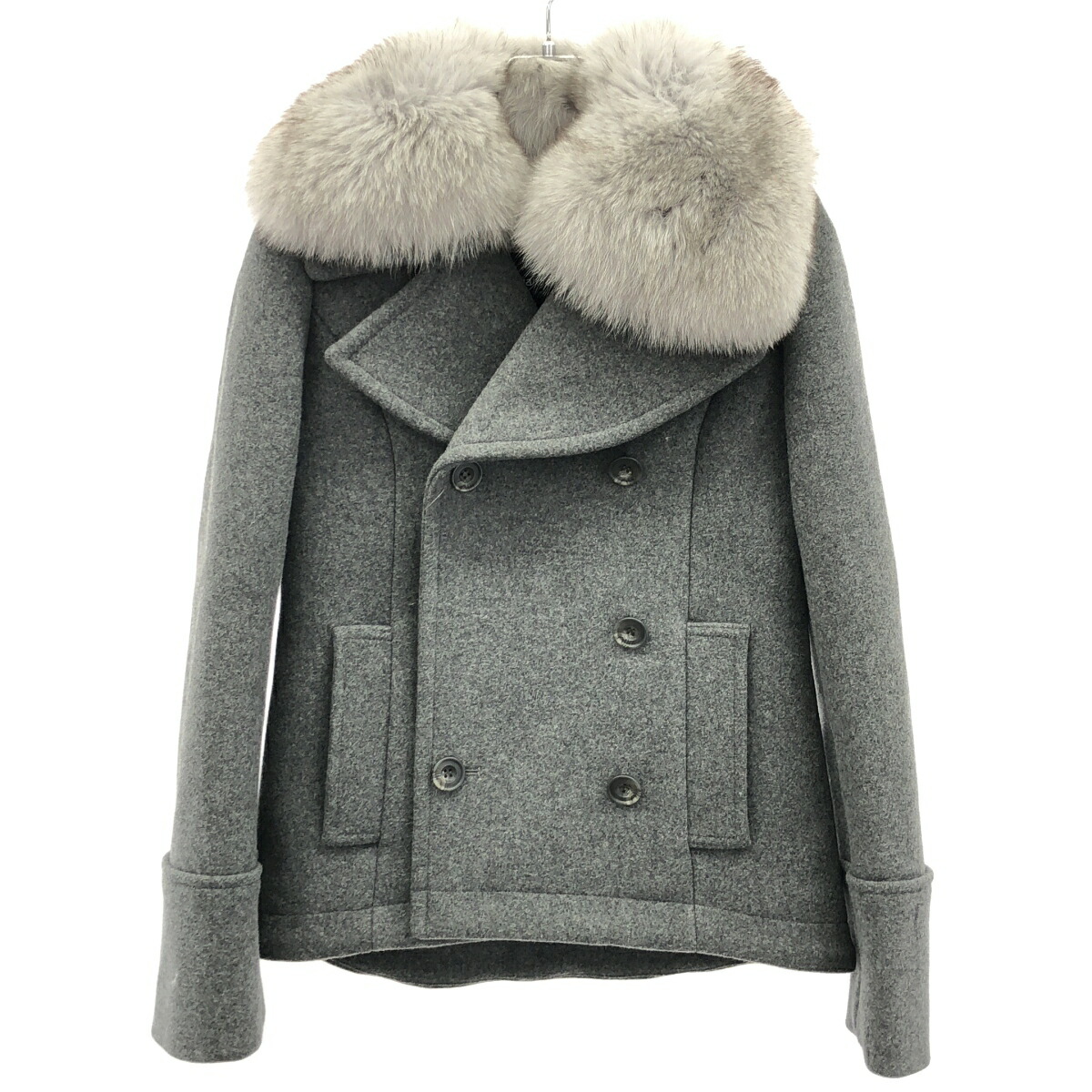BORDERS at BALCONY ボーダーズアットバルコニー 16AW SAGA FURS ファーPコート BD1621-3A-20 グレー 38 【中古】 ITAJI08V1791