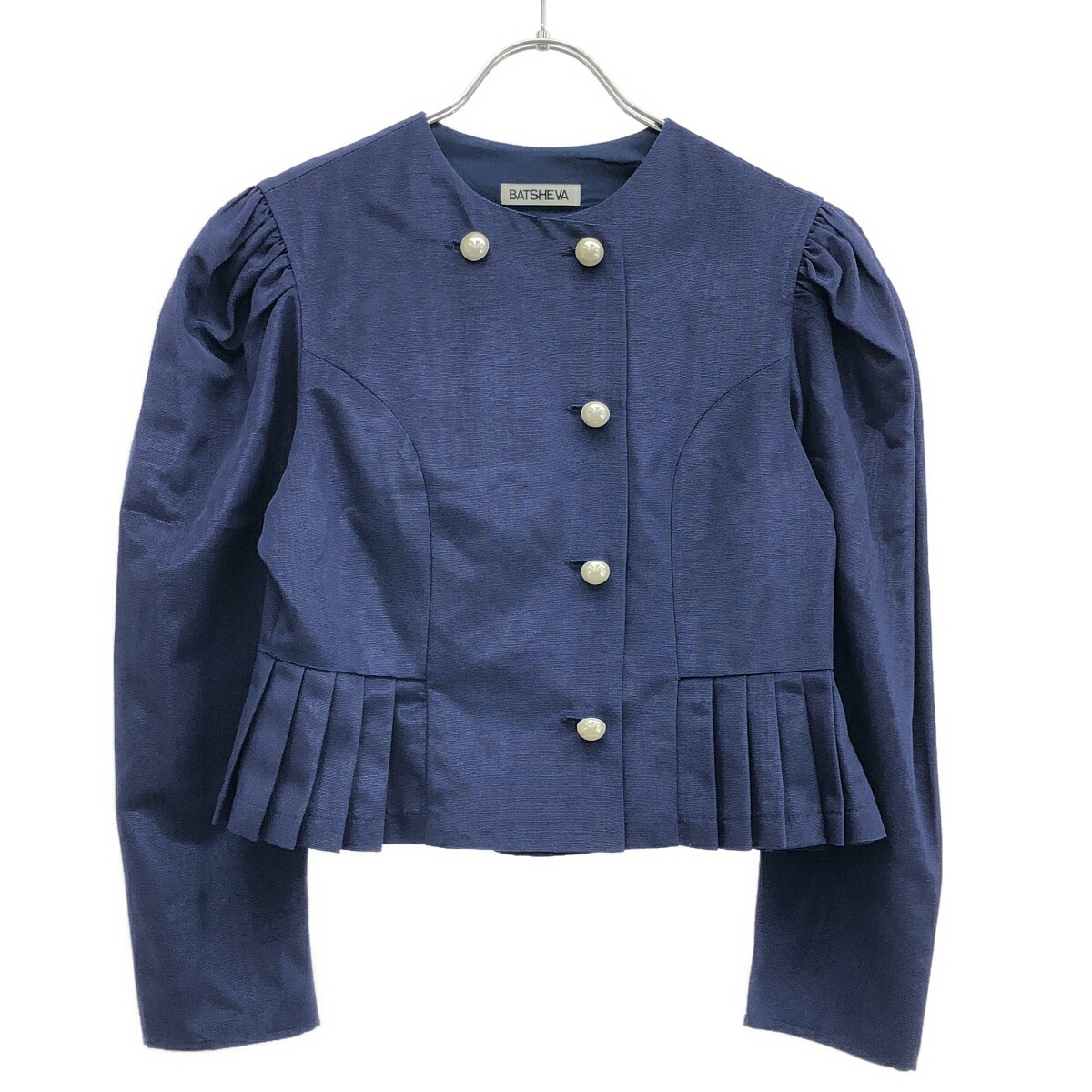 Batsheva  バットシェバ パールボタンペプラムセットアップスーツ  青色 2 【中古】 ITSLYKORJPCA スーツ・セットアップ-レディースファッション-パンツスーツ
