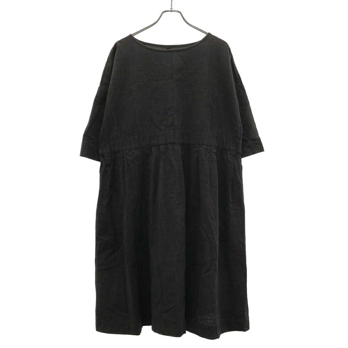 楽天市場】YAMMA ヤンマ産業 会津木綿 丸首ボタンワンピース 長袖 amk