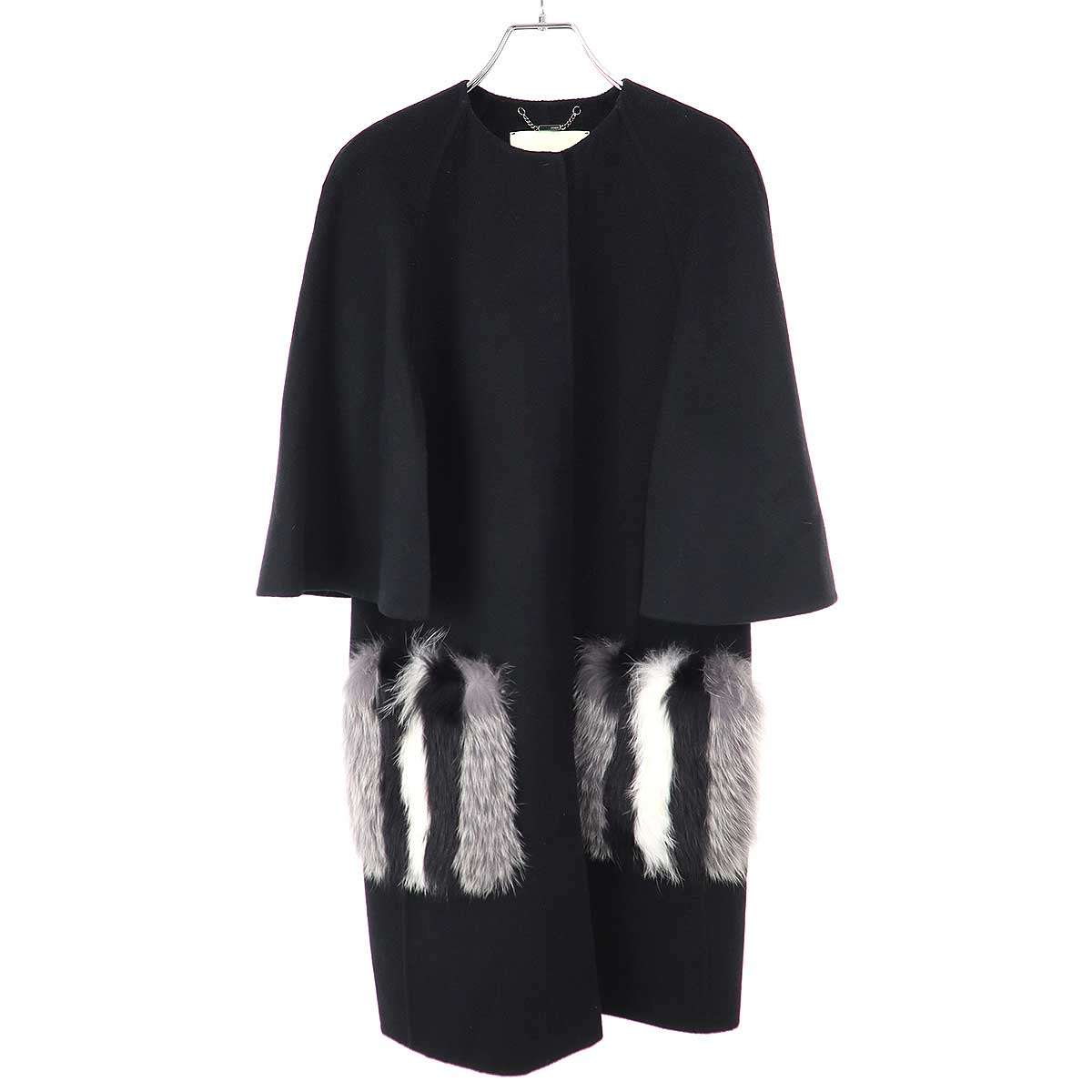 楽天市場】【フェンディ】Fendi フォックスファー ズッカ柄 シルク混