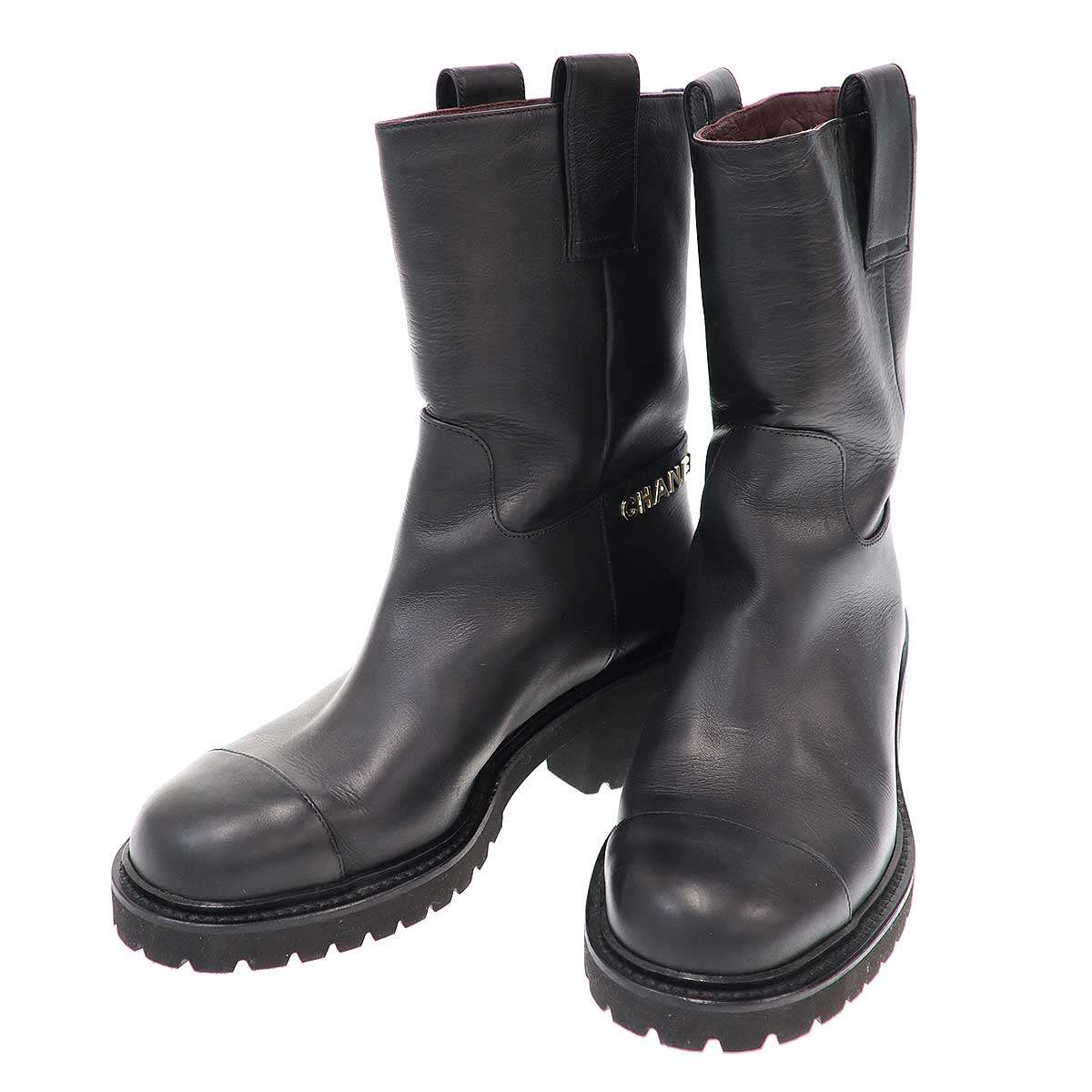 楽天市場】シャネル レディースシューズ エンジニアブーツ G26590