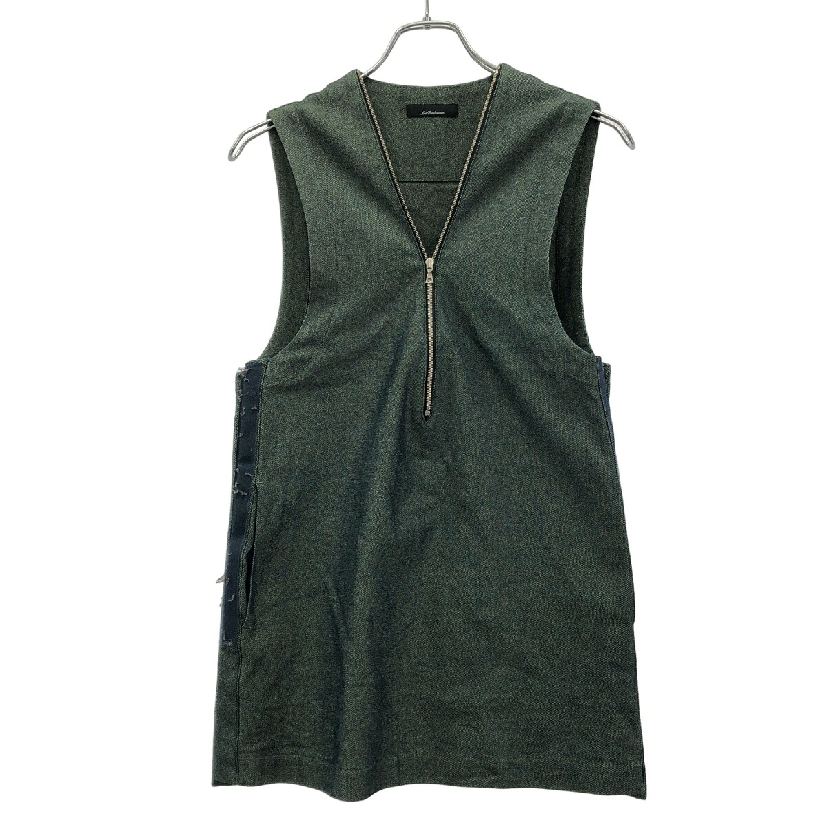 Ans Dotsloevner アンス ドッツローヴナー 24SS Shiny Denim Dress ジップベストワンピース グリーン - 【中古】 ITERDX8A0Y1S|MODESCAPE 店