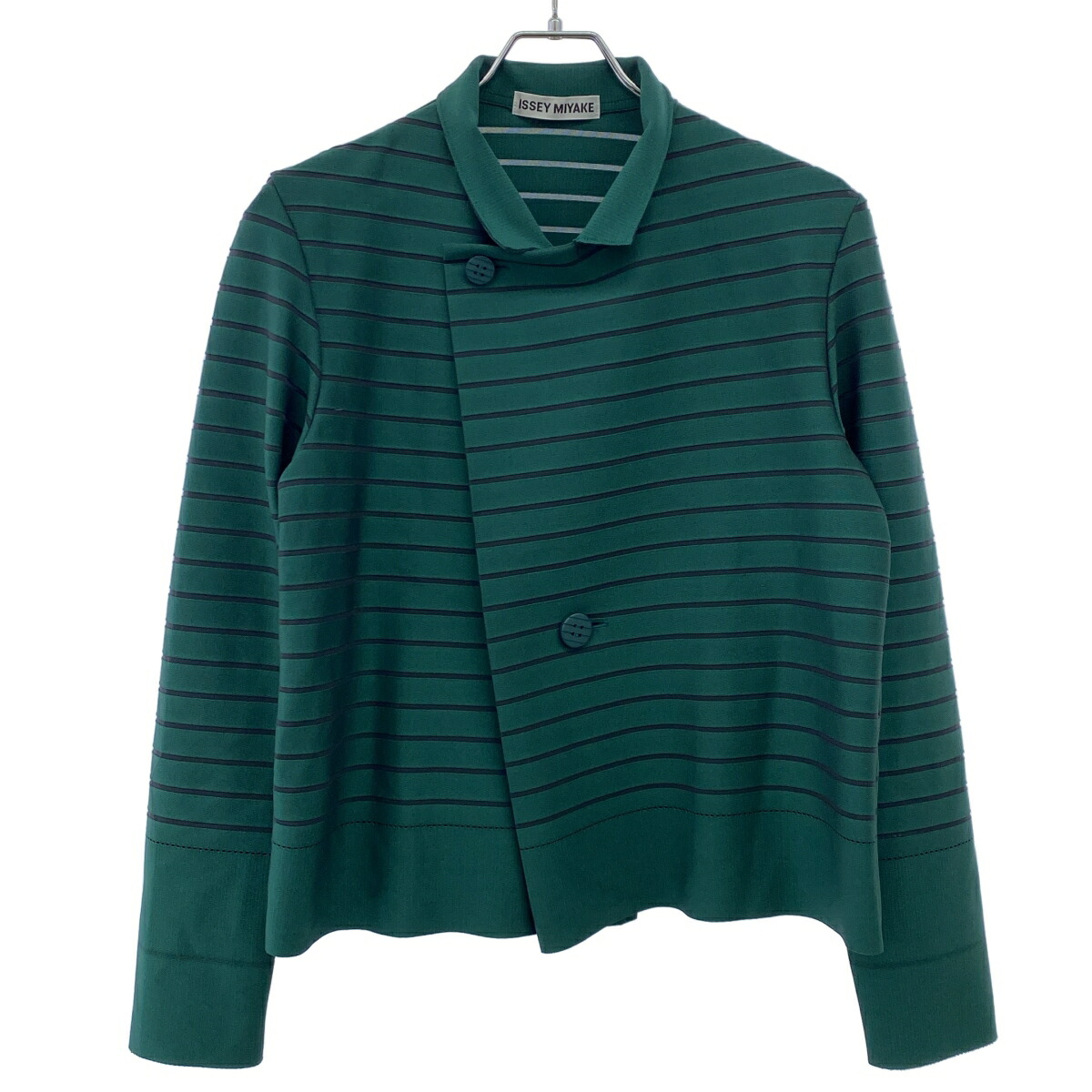 ISSEY MIYAKE イッセイミヤケ 18SS 間借り人折り上衣 IM81KD024 緑であること 2 【中古】 IT84P581JK9Y コート・ジャケット-レディースファッション
