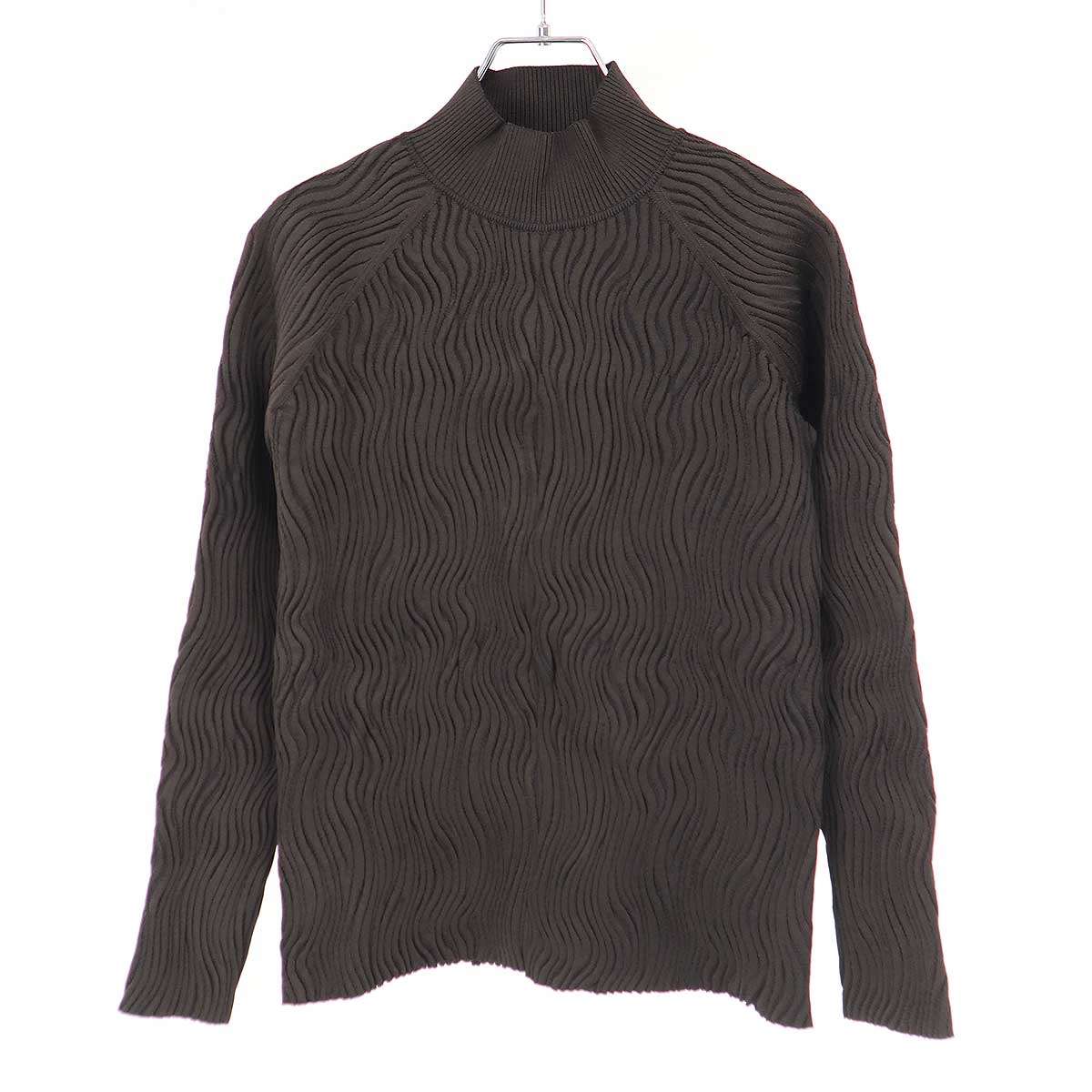 じ*じ様 【美品】 エルメス ニット ウール ハイネック ブラウン S HERM じ*じ様 【美品】 エルメス ニット ウール ハイネック ブラウン S HERM