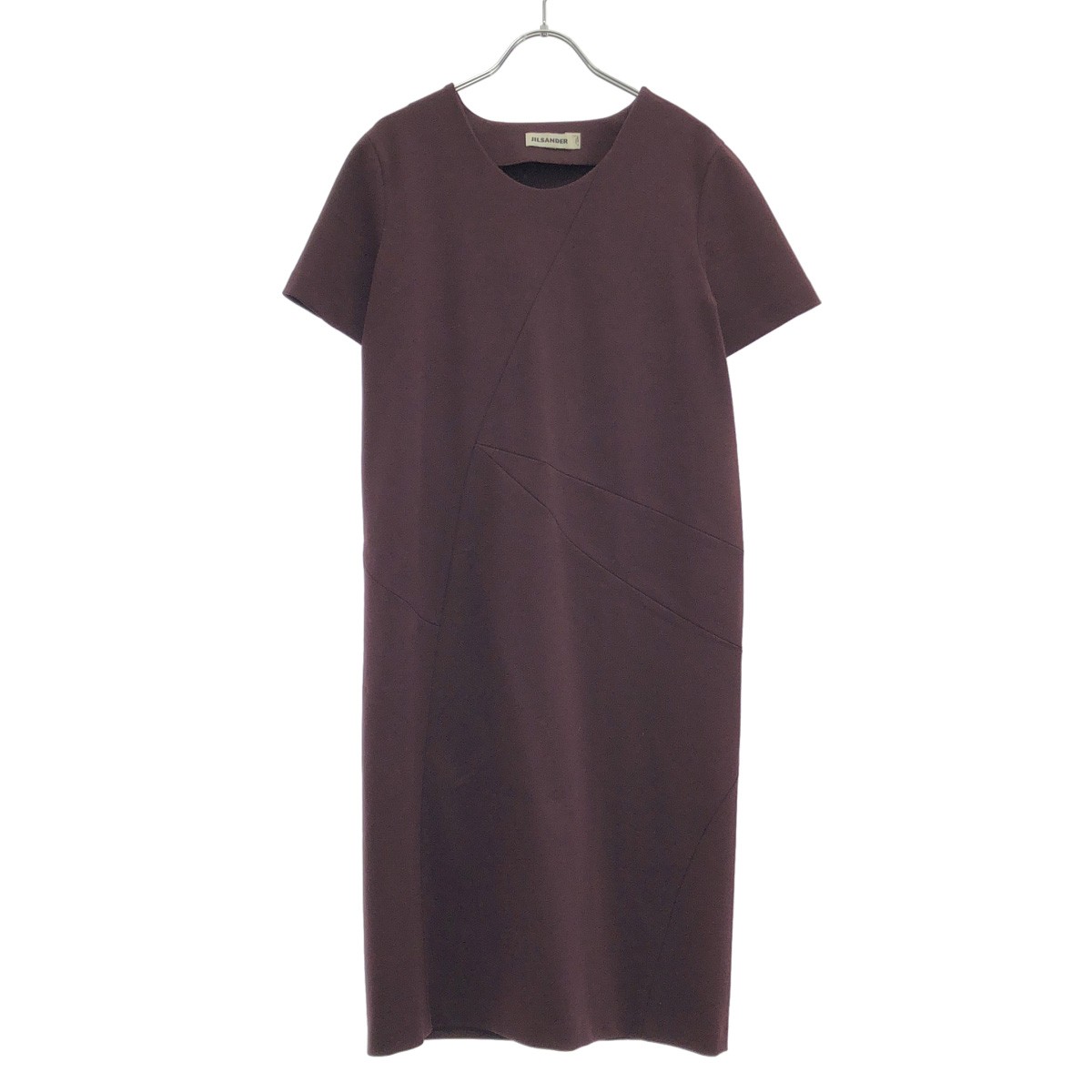 JIL SANDER ジルサンダー 15SS ウールステッチデザインワンピース JSWG710002 バーガンディ【中古】 ITC6HS25SJCG