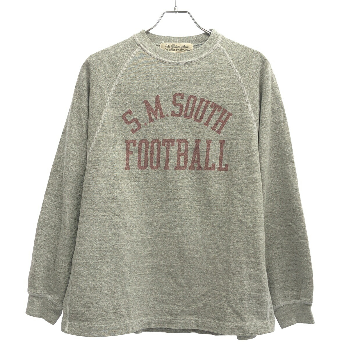 REMI RELIEF レミ浮彫り ラグランスリーブスウェットトレーナー  薄墨色 M 【中古】 IT2AF1EHQCGS