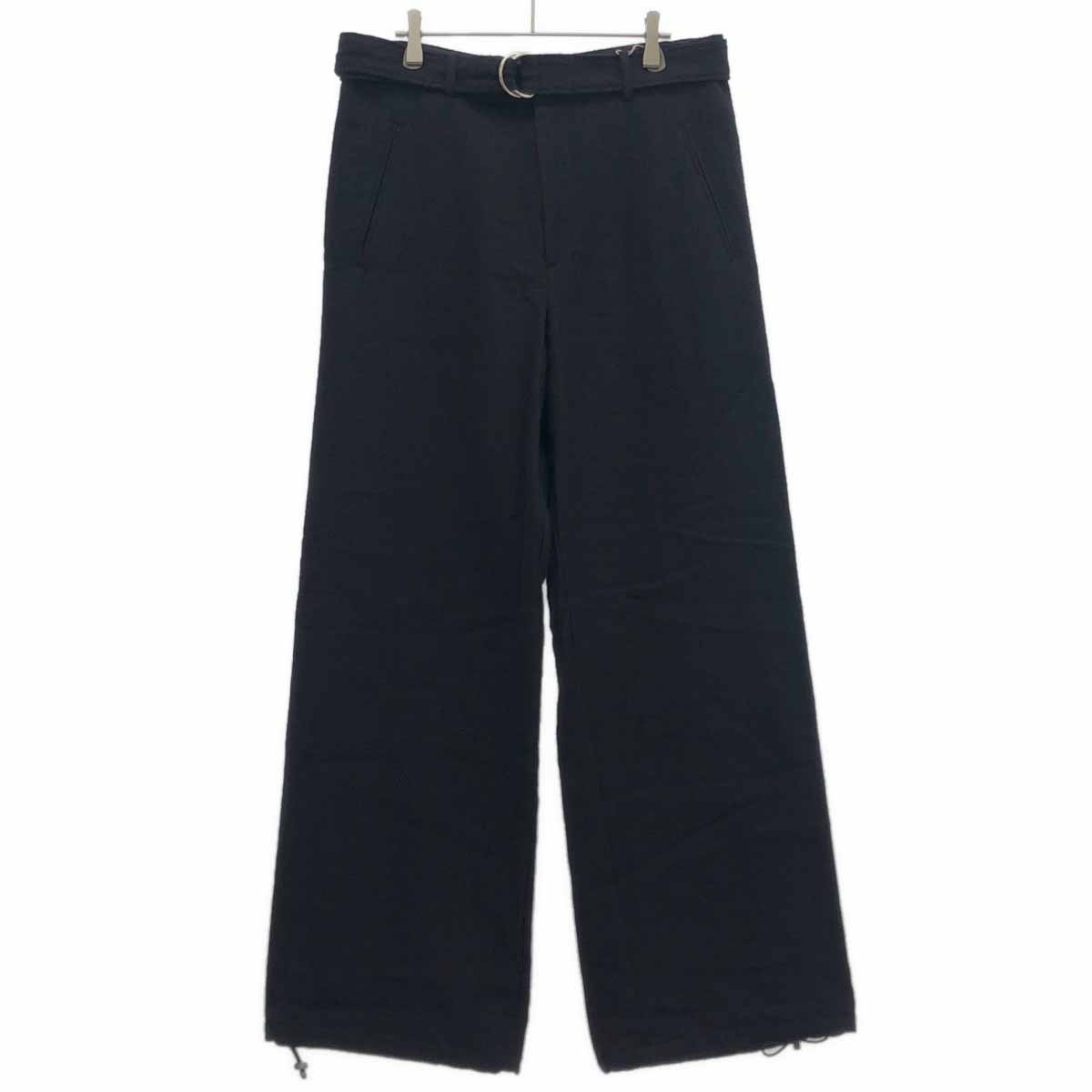 mando マンド 25AW wool linen belted pt ウールリネンベルテッドパンツ 25398-002 ネイビー 2 【中古】 ITEE8GGXXRW8｜MODESCAPE 店