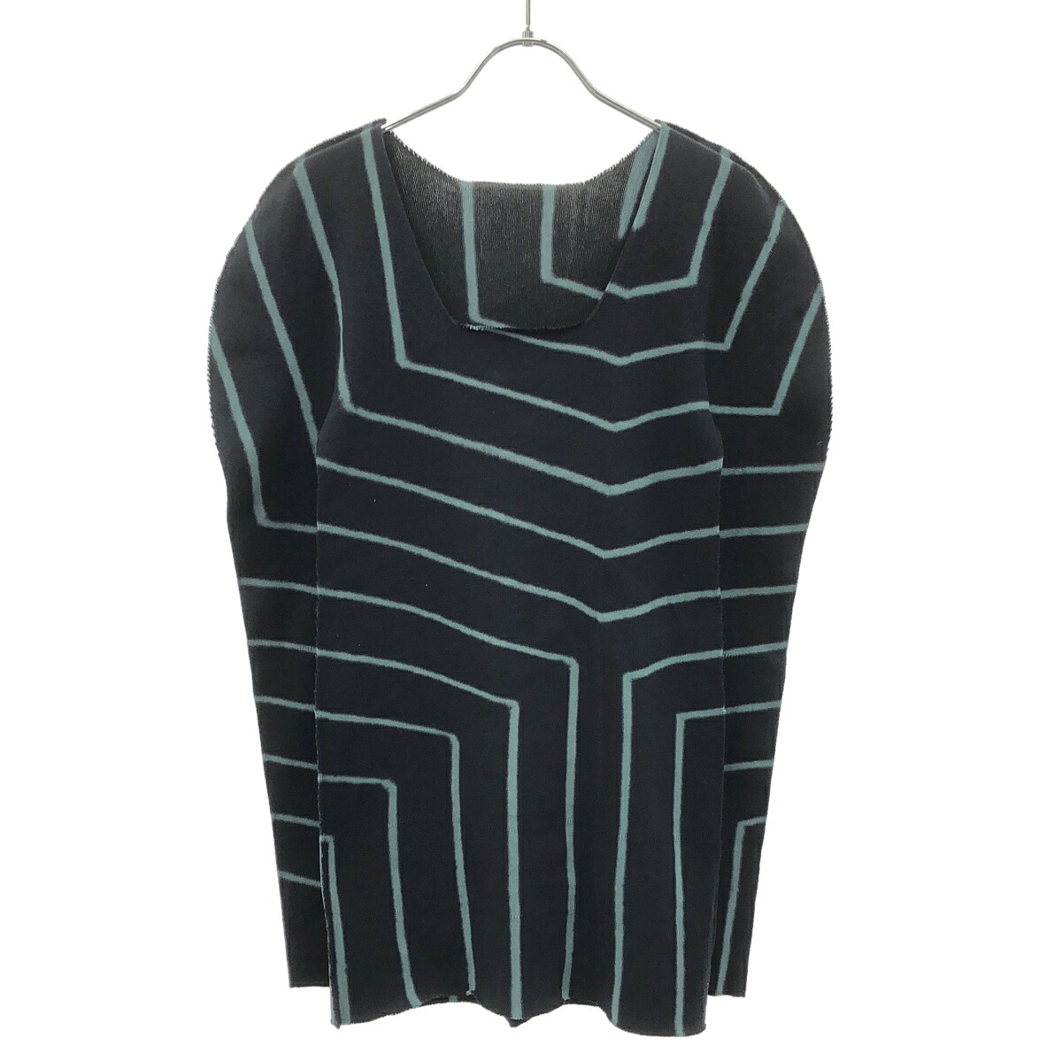 ISSEY MIYAKE A-POC INSIDE イッセイミヤケ エーポック 内部 ボーダーラインカットソー IM33KK924 黒いこと 2 【中古】 IT72F3FIZF3W