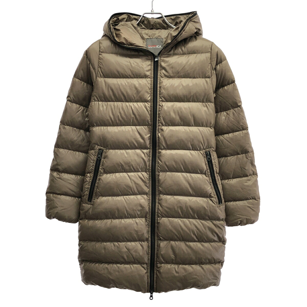 DUVETICA デュベティカ 11AW ACEQUATTO ボンネット付き添い人落ち込む厚地の外套  ベージュ 38 【中古】 ITLXJ2380CV2