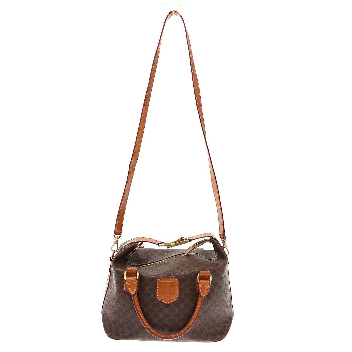 CELINE セリーヌ マカダム ショルダーバッグ ブラウン - 【中古】 ITI06HZDJOKA|MODESCAPE 店