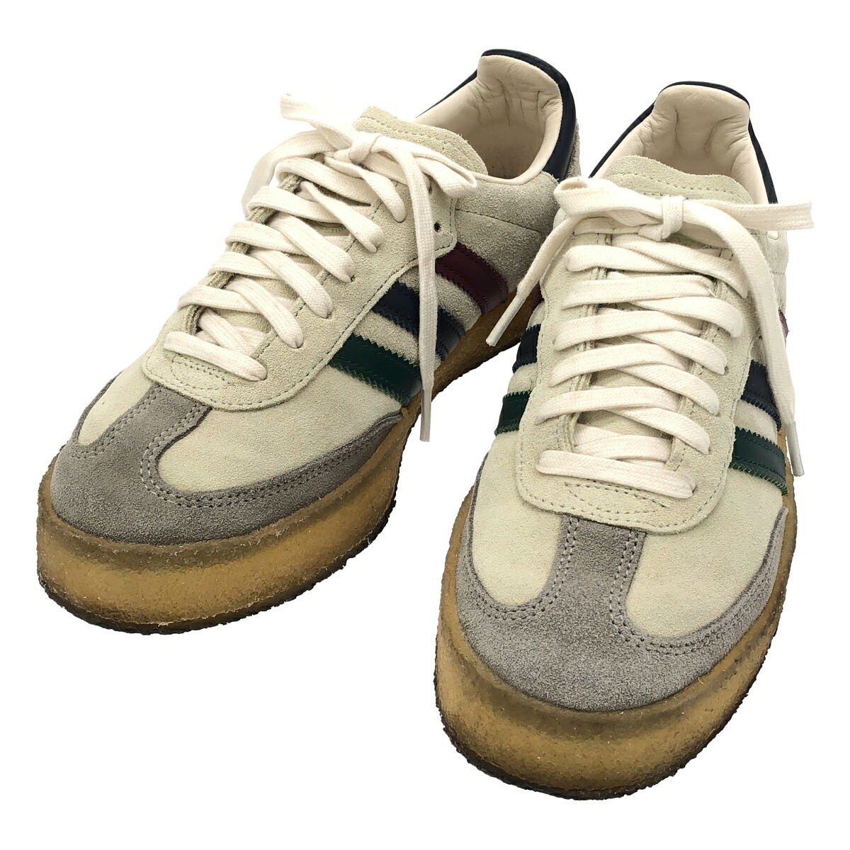 KITH&times;adidas&times;Clarks キス アディダス クラークス 8th Street Samba Kithmas サンバ クレープソールスニーカー IE4032 グレー 26.5cm 【中古】 IT9333SL4EUQ｜MODESCAPE 店