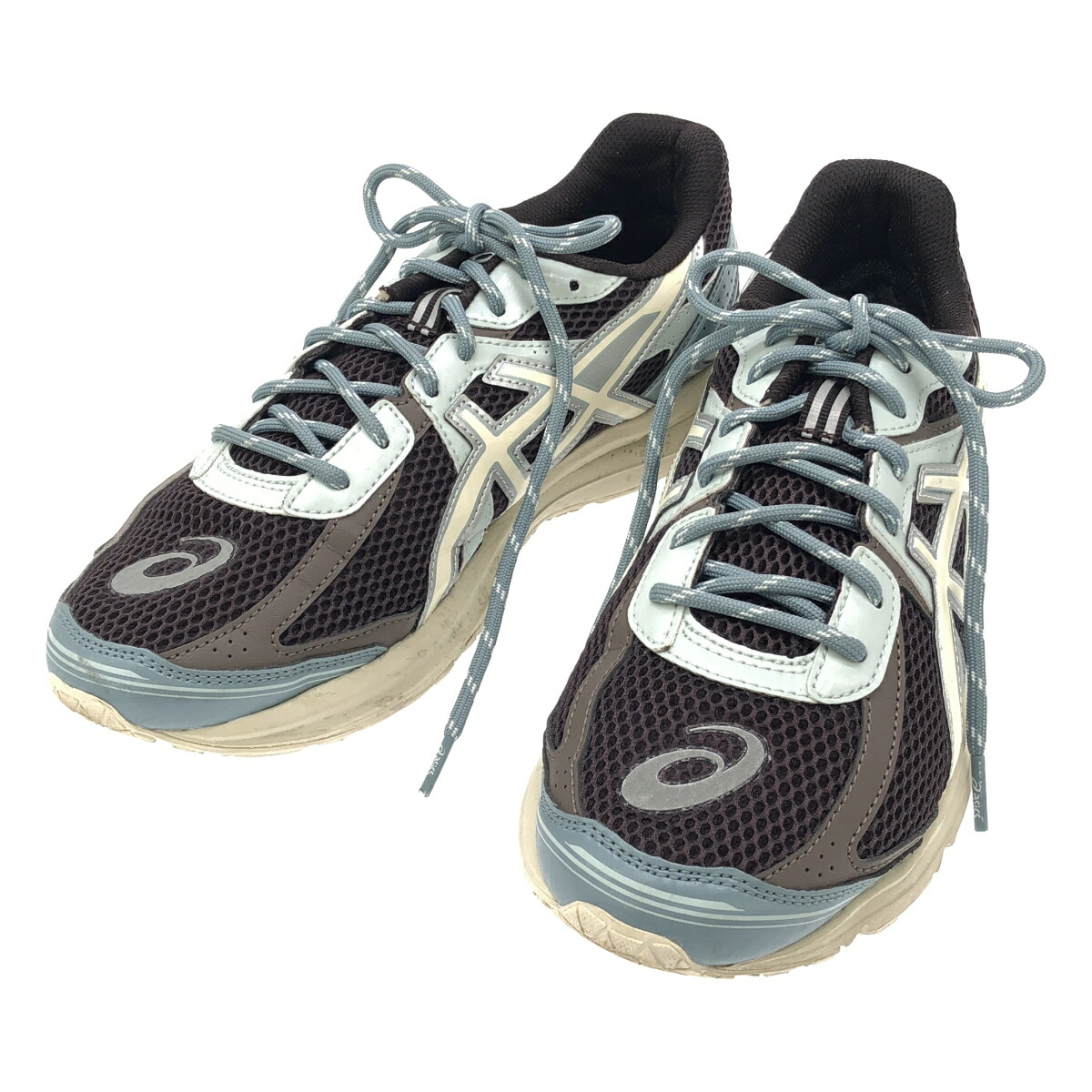 KITH×asics 口吸い アシックス Ronnie Fieg Jog 100S Espresso Vanilla Ice スニーカー 1203A848 青色 赤銅色 27糎 【中古】 ITIN4R7固定ディスク8ZE