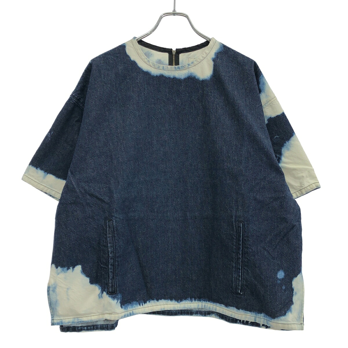 ANCELLM アンセルム BLEACH DENIM SS SHIRT ブリーチデニムショートスリーブシャツ ANC-SH09-A インディゴブルー OS 【中古】 ITG0HIUIYXIK|MODESCAPE 店