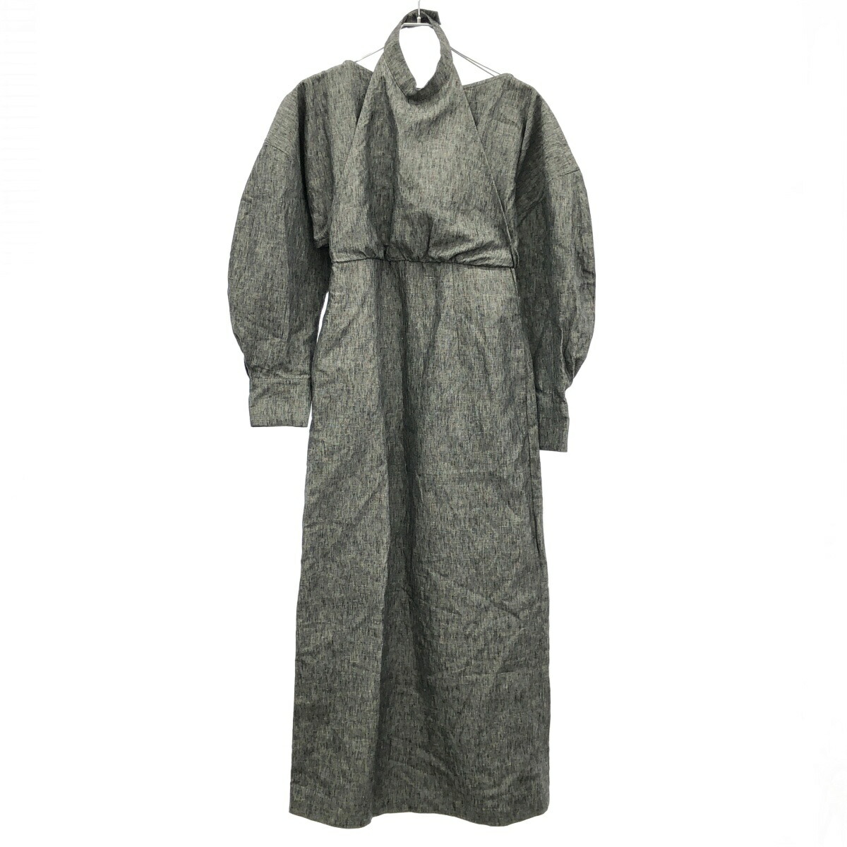 CLANE クラネ HALTER LAYERED ONEPIECE ホルターレイヤードワンピース  薄墨色 1 【中古】 ITS8M1D9LY78