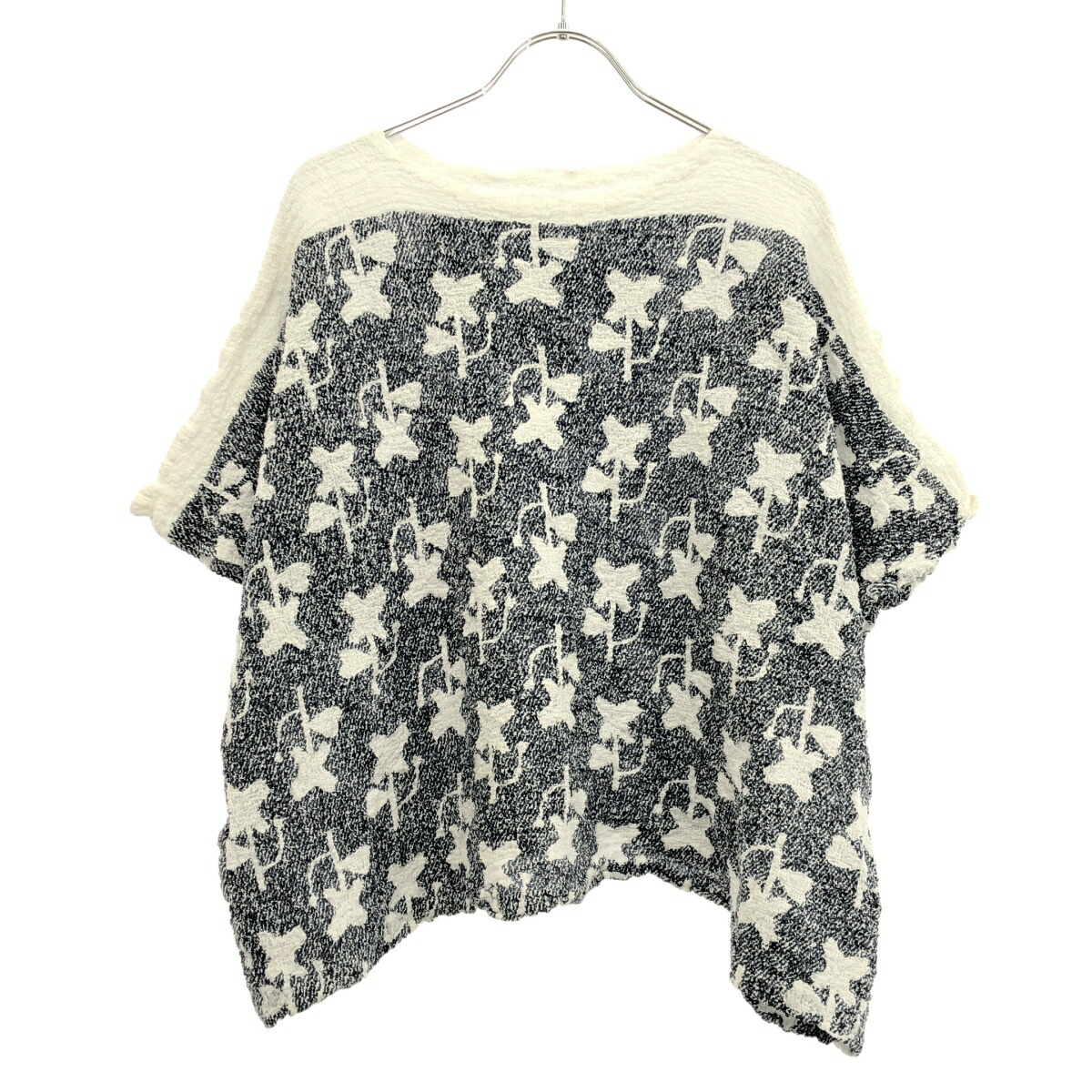 me ISSEY MIYAKE ミーイッセイ ミヤケ 25SS OHANA PRINT CAULIFLOWER シワプリーツフラワートップス MI52FK741 薄墨色系 F 【中古】 ITFIZJZQNJ4M