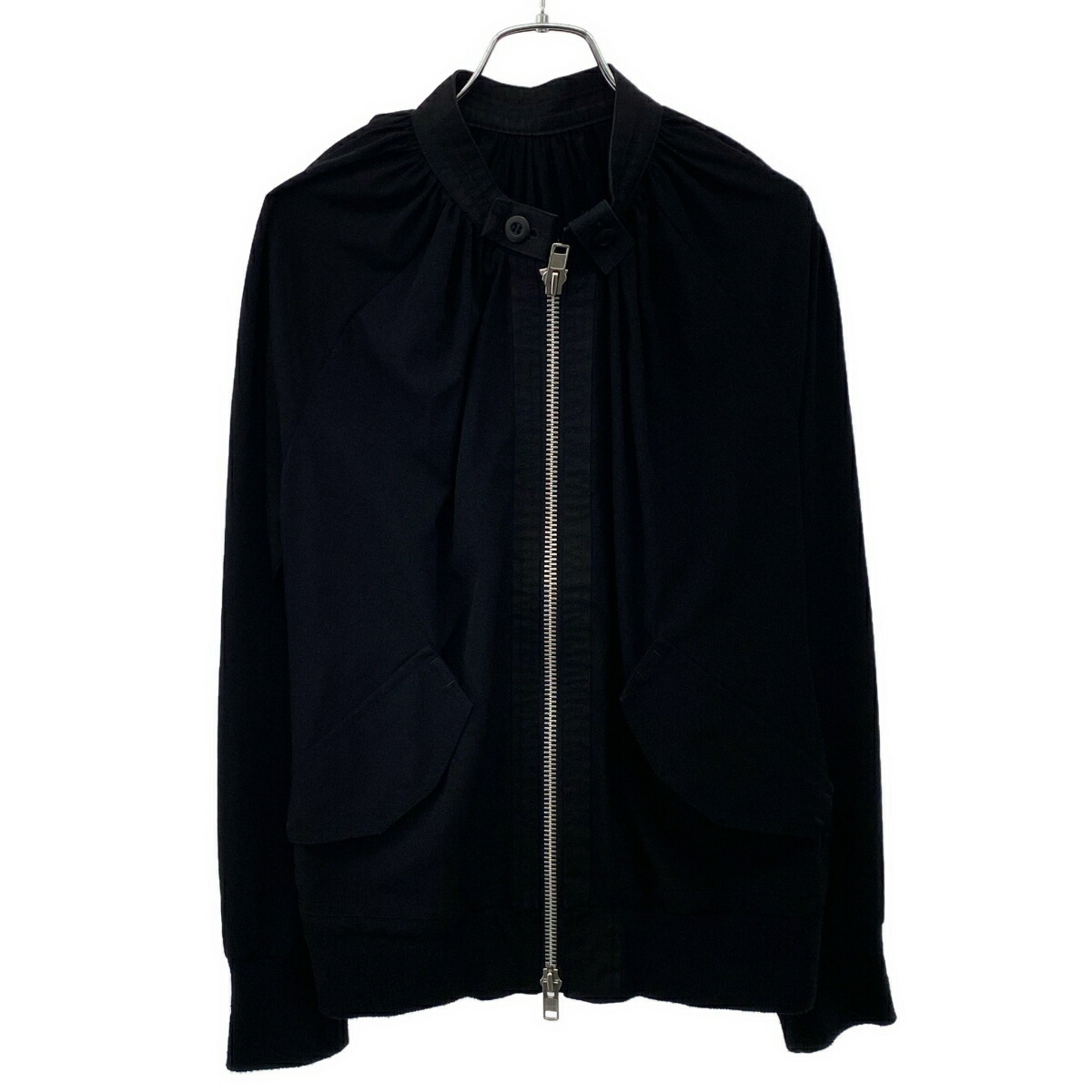 REGULATION Yohji Yamamoto レギュレーション ヨウジヤマモト ジップアップブルゾン ジャケット FP-J53-801 ブラック 2 【中古】 IT001OWNZKN1|MODESCAPE 店