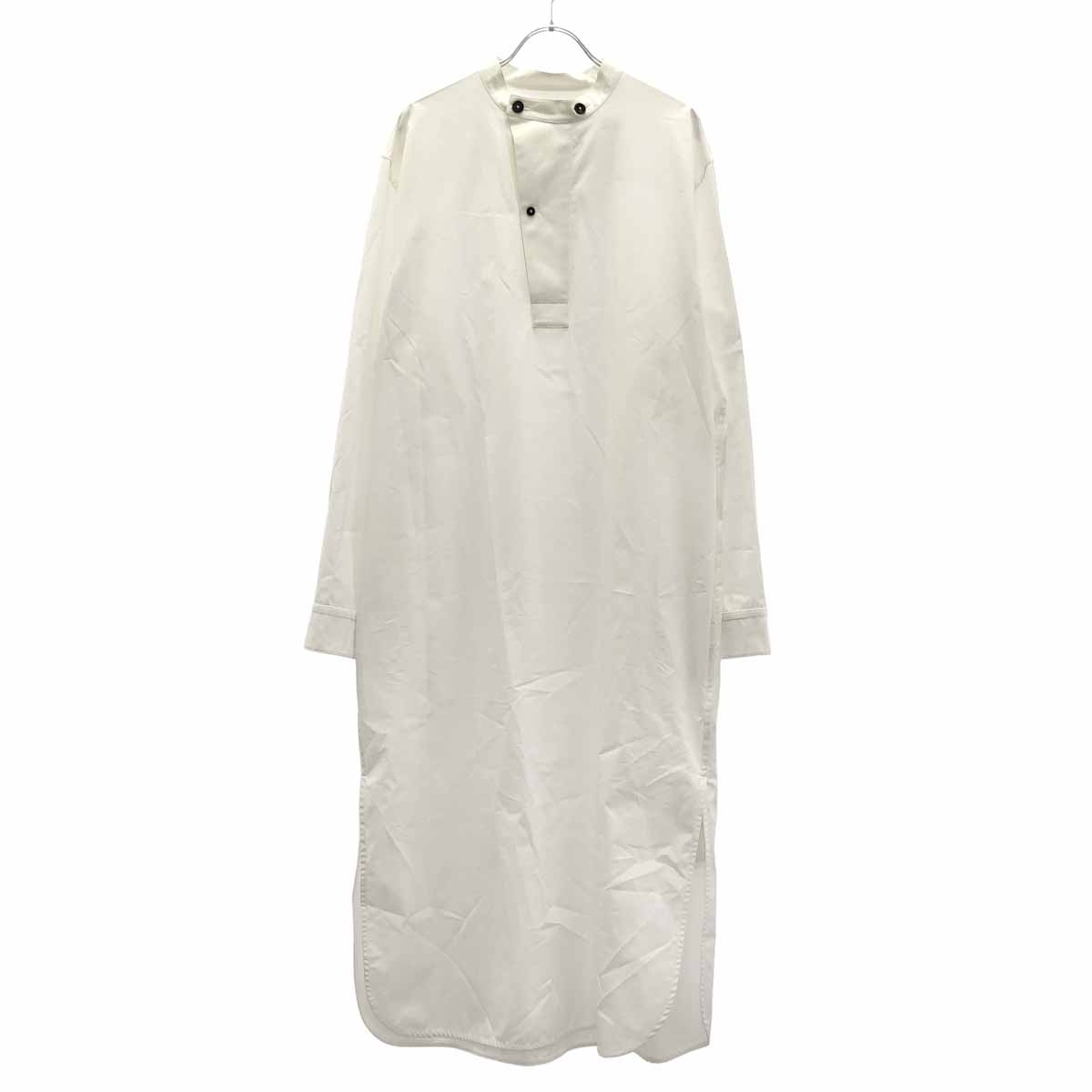 JIL SANDER＋ ジルサンダープラス 21AW バンドカラープルオーバーシャツワンピース JPPS500005 白いこと 36 【中古】 ITOU1WA70WWS