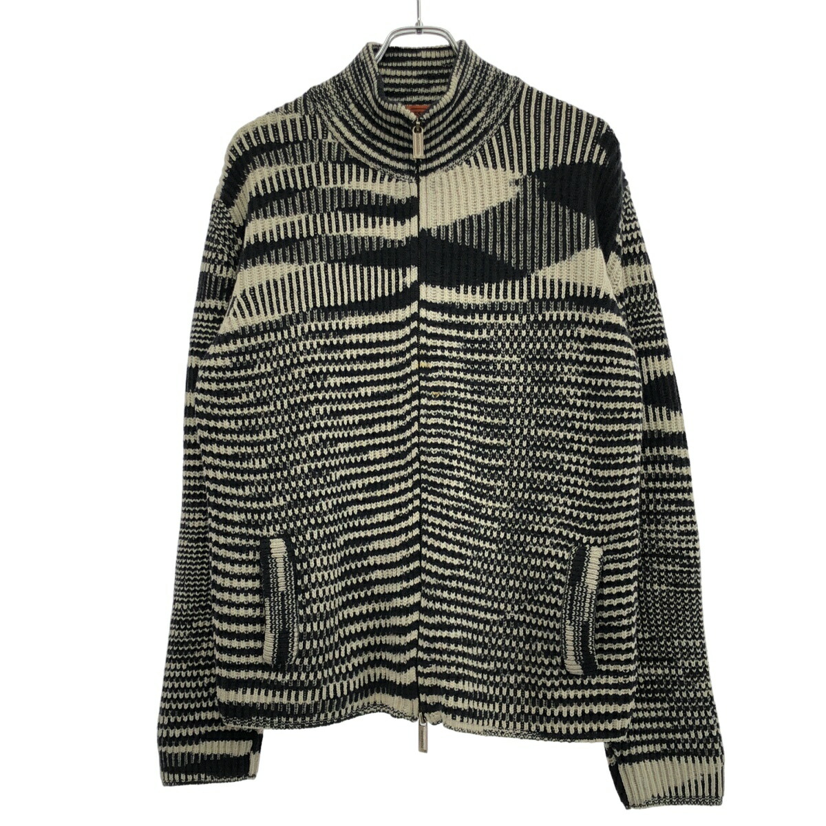 美品 MISSONI スタンドネックニット イタリア製 サイズF*CD1348 MISSONI＞ジオメトリック クルーネック ニット