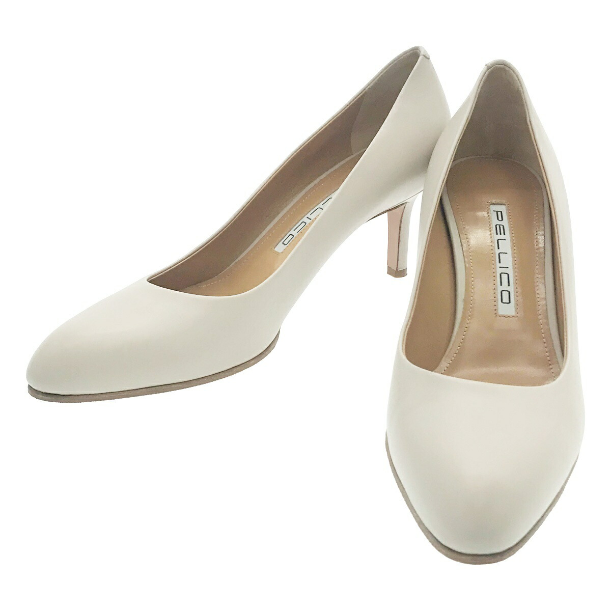 PELLICO ペリーコ なめし革パンプス  薄墨色系 39 1/2 【中古】 ITCIJONLKKQ8